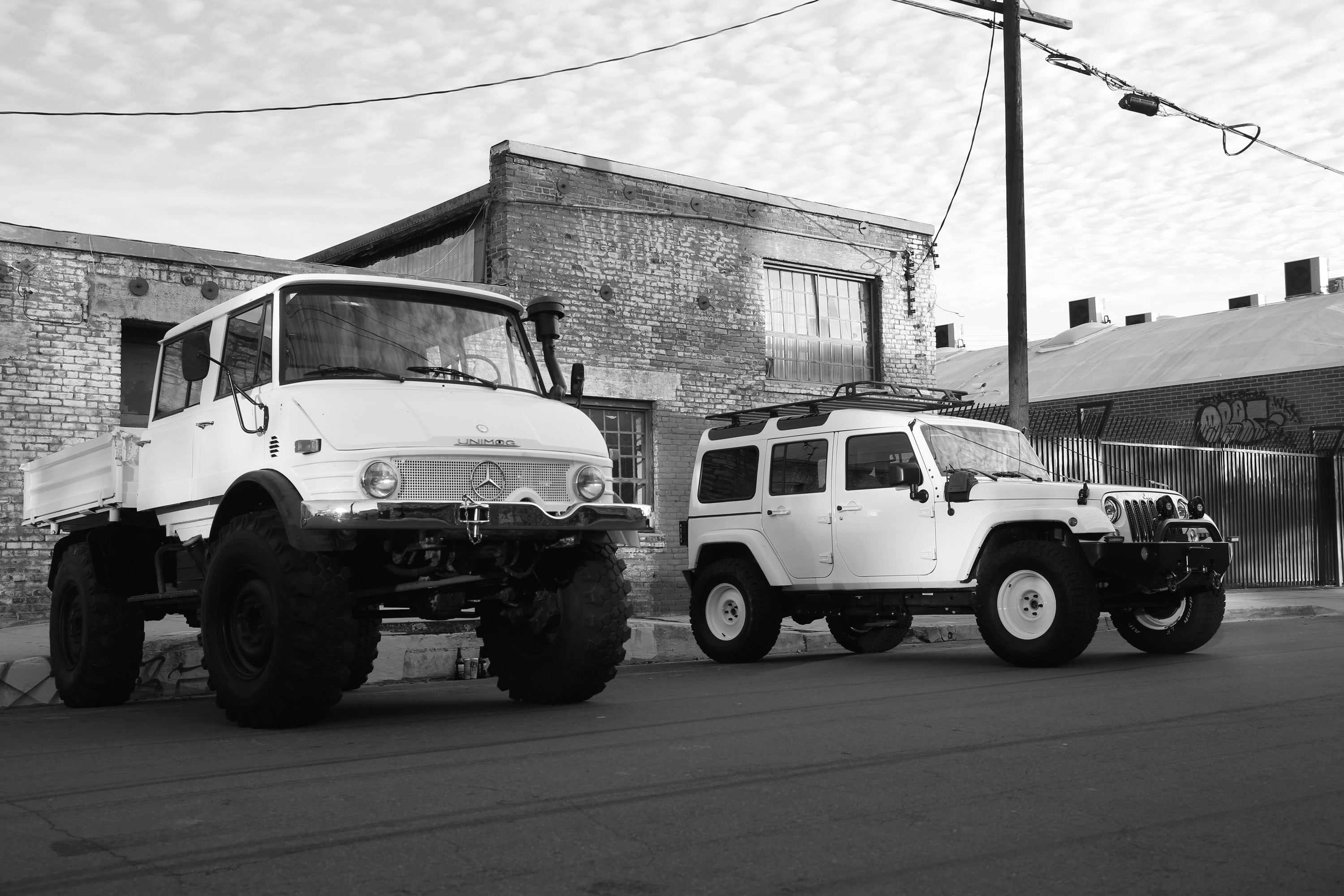 1979 Mercedes-Benz Unimog DOKA White FINE ART PRINT