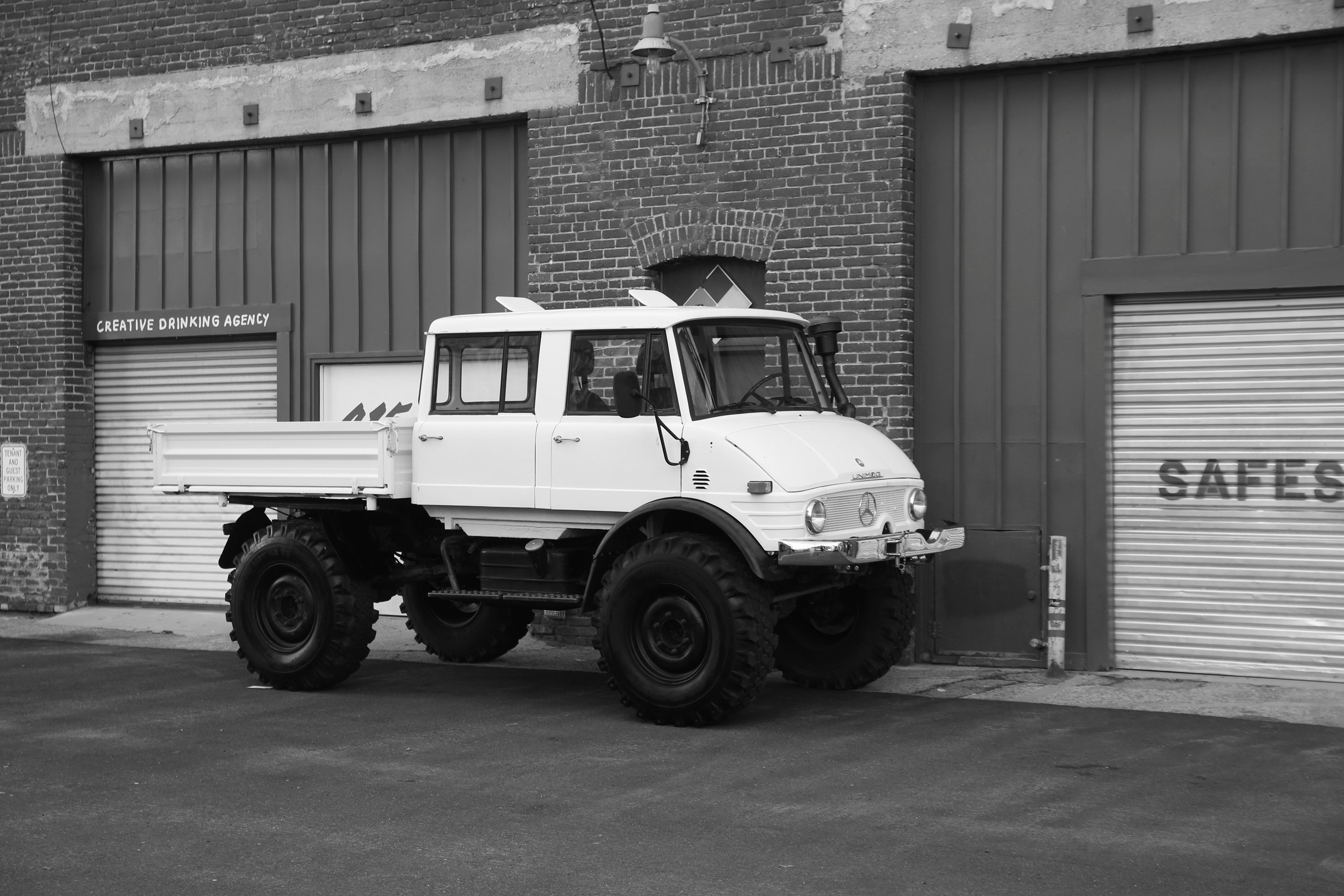 1979 Mercedes-Benz Unimog DOKA White FINE ART PRINT