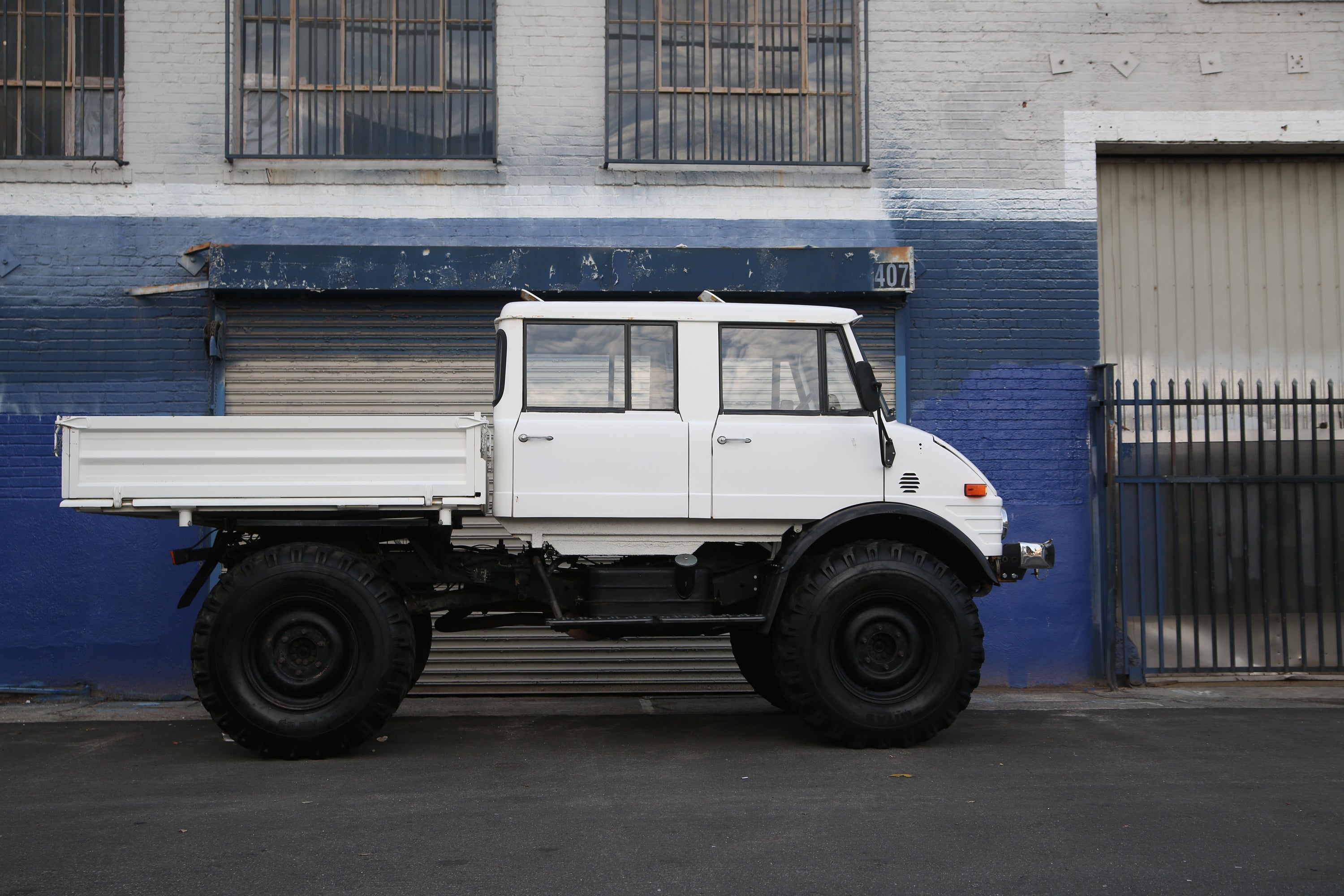 1979 Mercedes-Benz Unimog DOKA White FINE ART PRINT