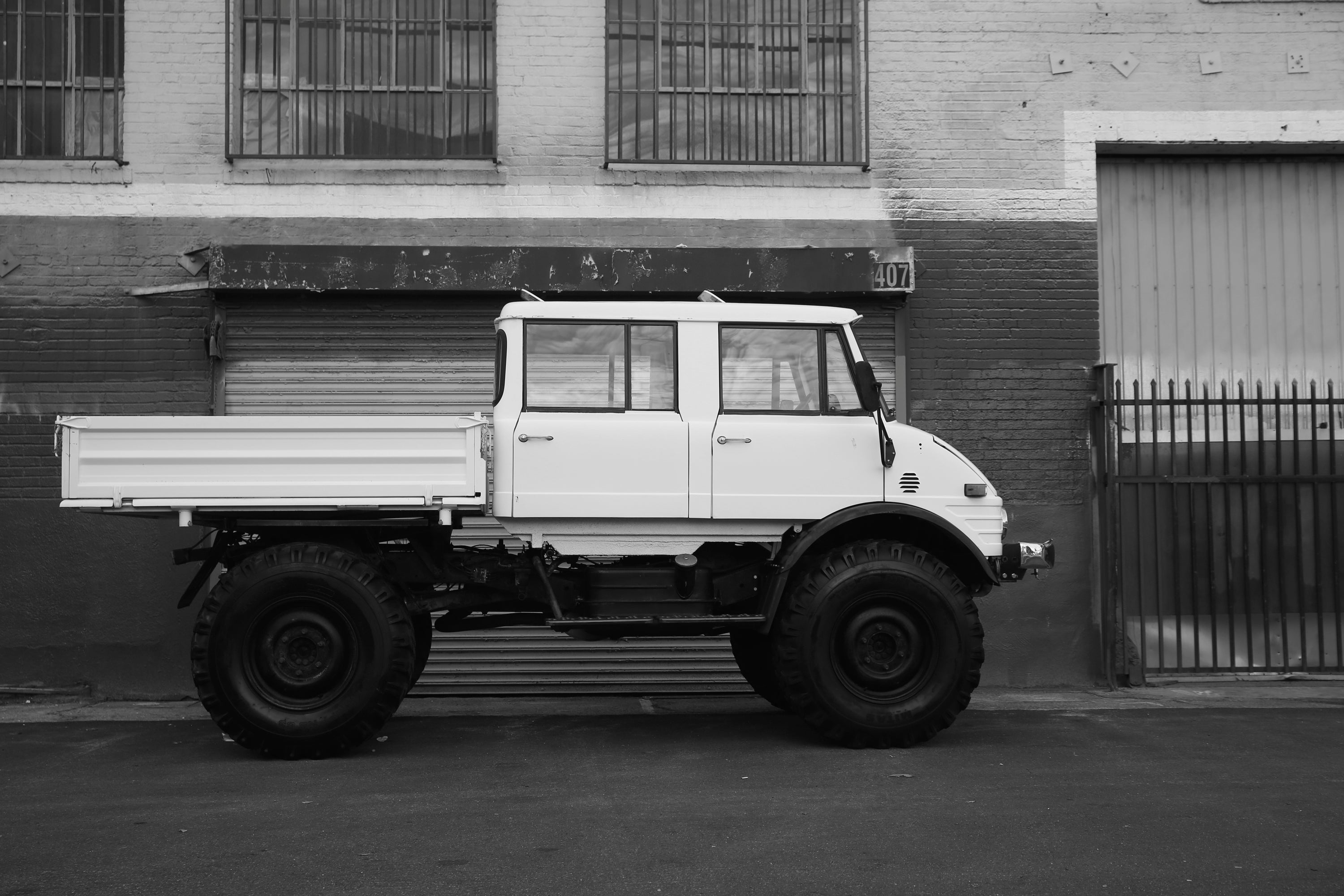 1979 Mercedes-Benz Unimog DOKA White FINE ART PRINT