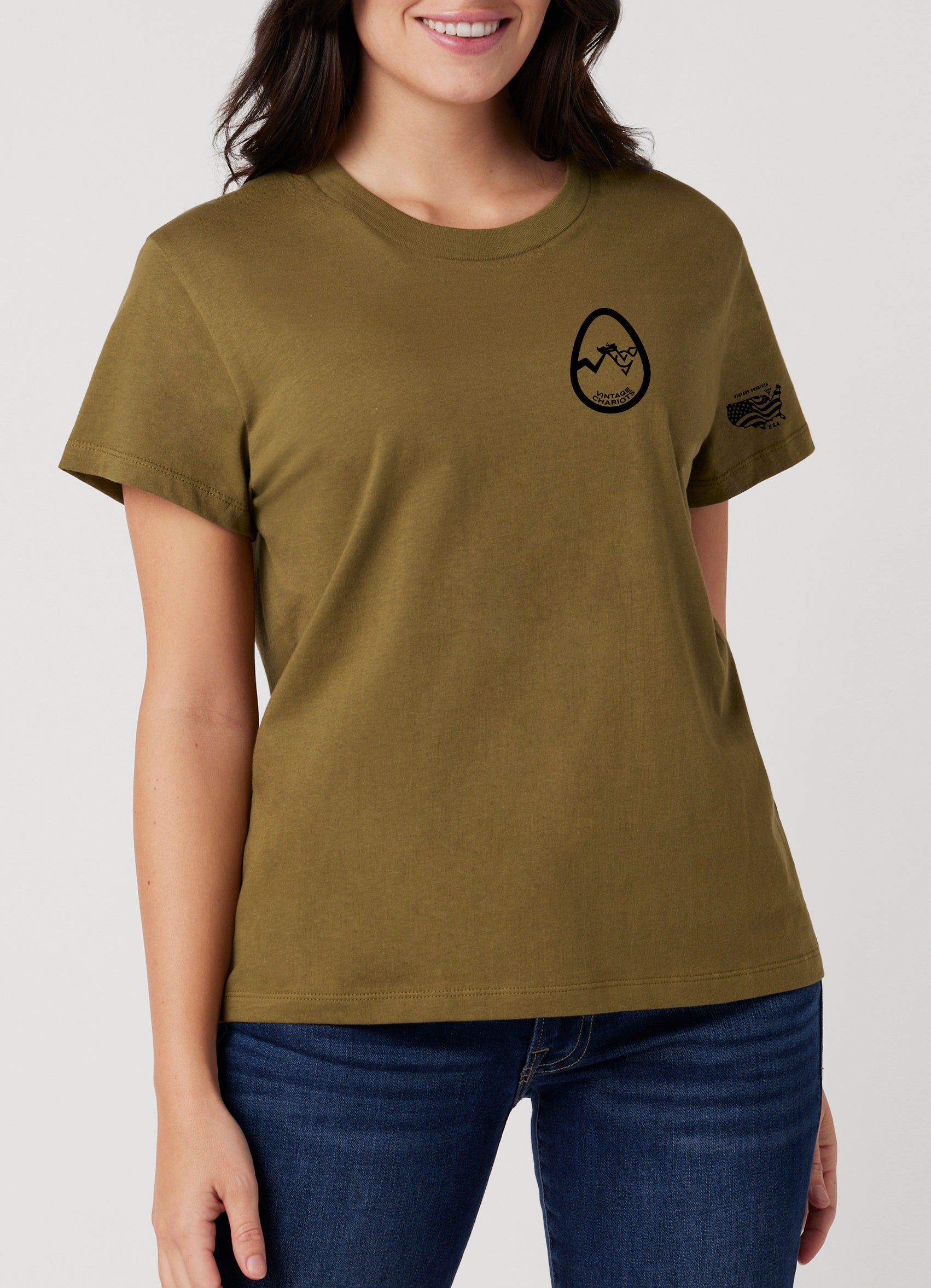 FIND YOUR EGG WOMENS BOYFRIEND TEE (Olive Branch)
