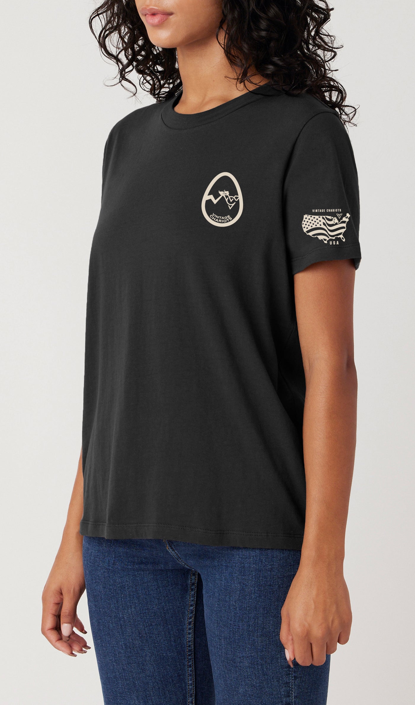 FIND YOUR EGG WOMENS BOYFRIEND TEE (Vintage Black)