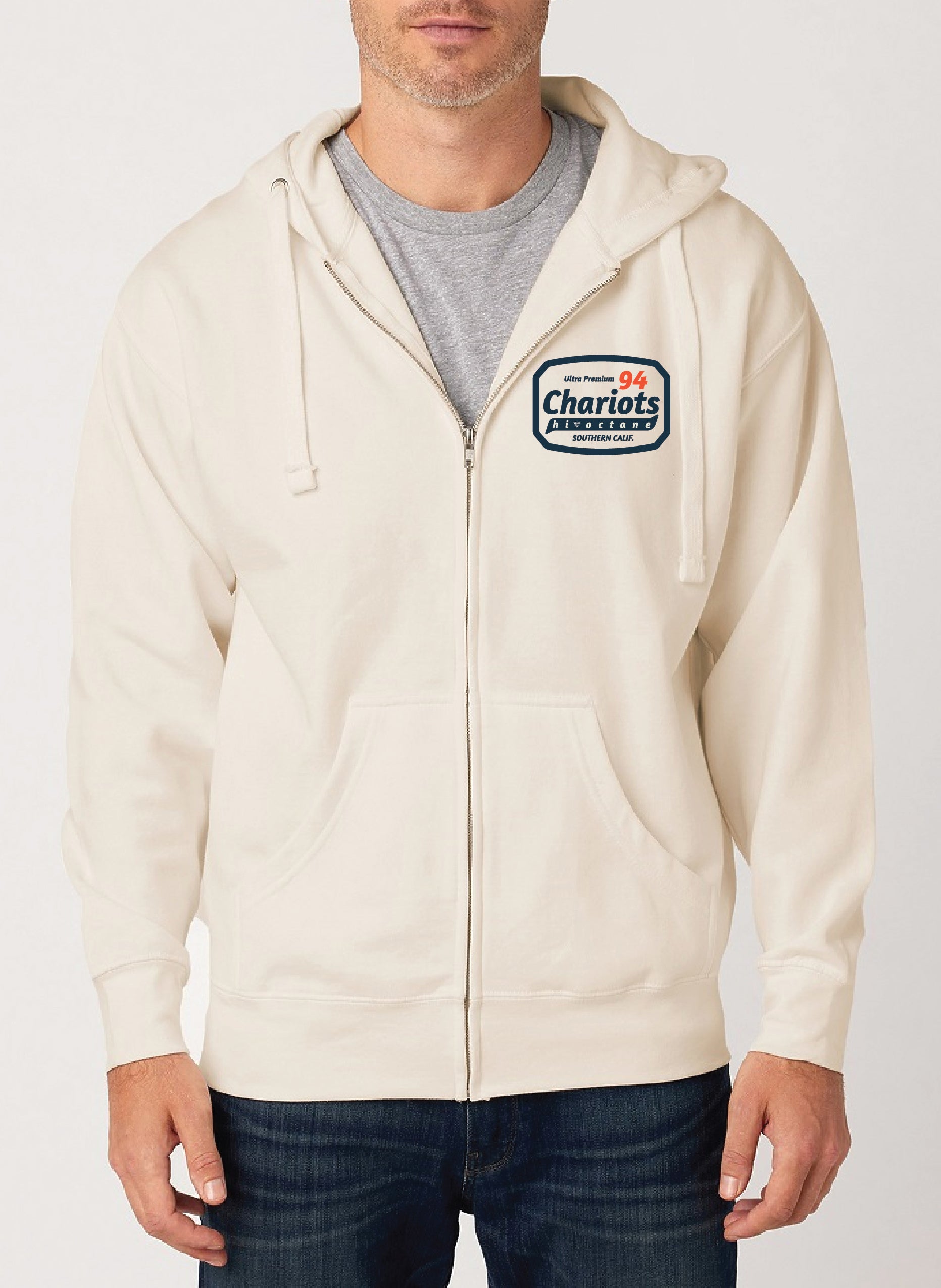 HI OCTANE 94 PREMIUM FULL-ZIP HOODIE (Bone)