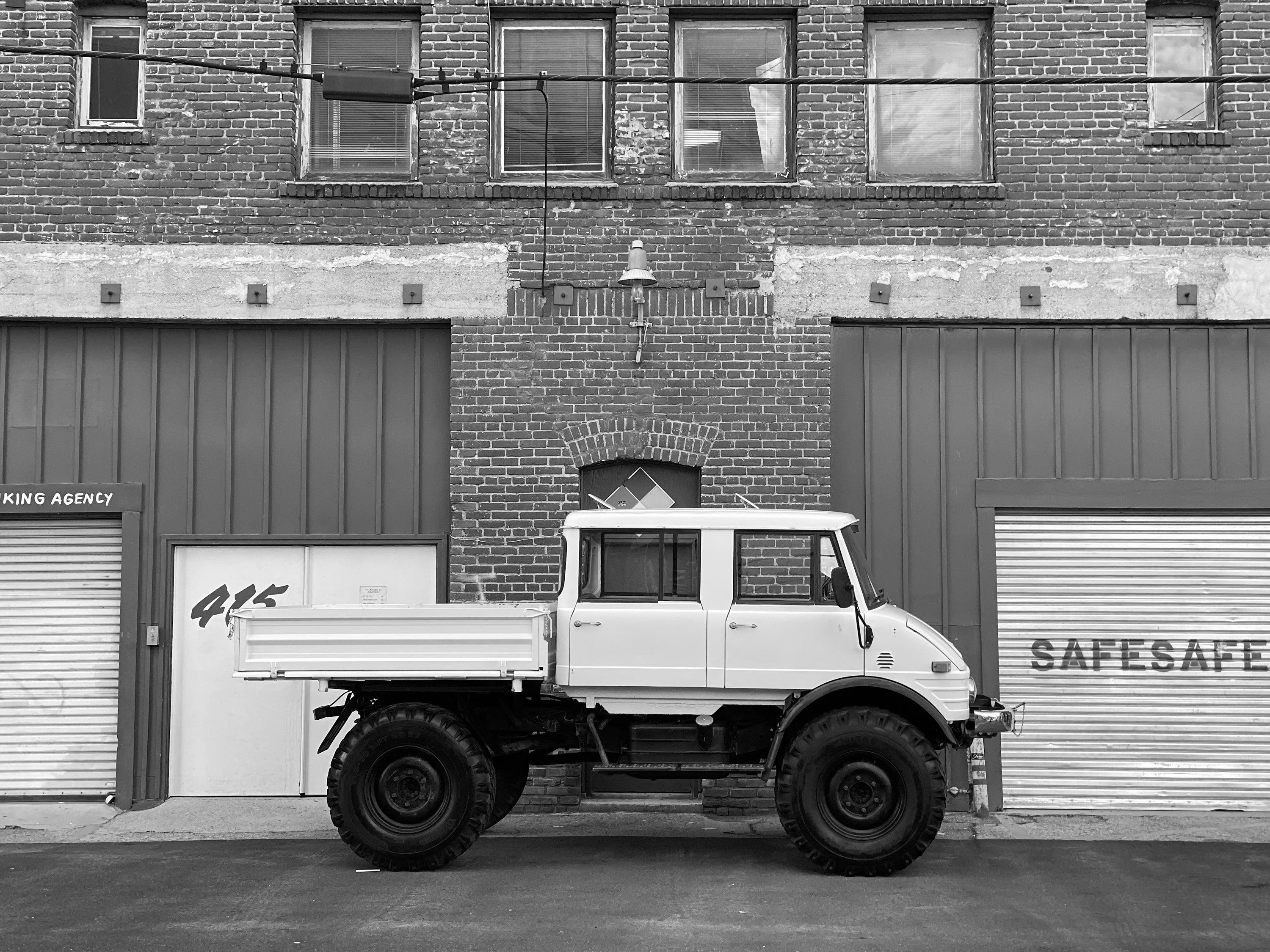 1979 Mercedes-Benz Unimog DOKA White FINE ART PRINT
