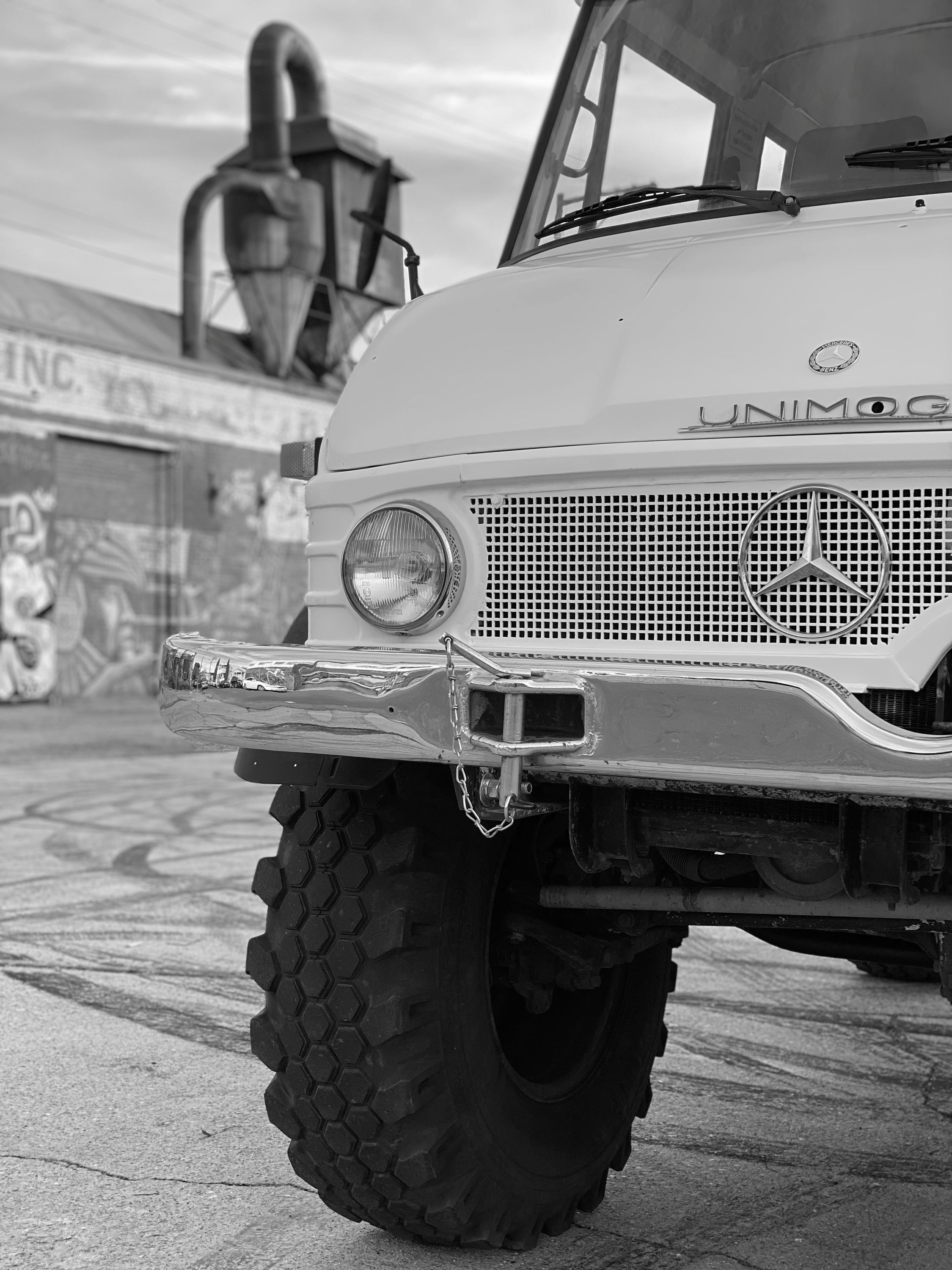 1979 Mercedes-Benz Unimog DOKA White FINE ART PRINT