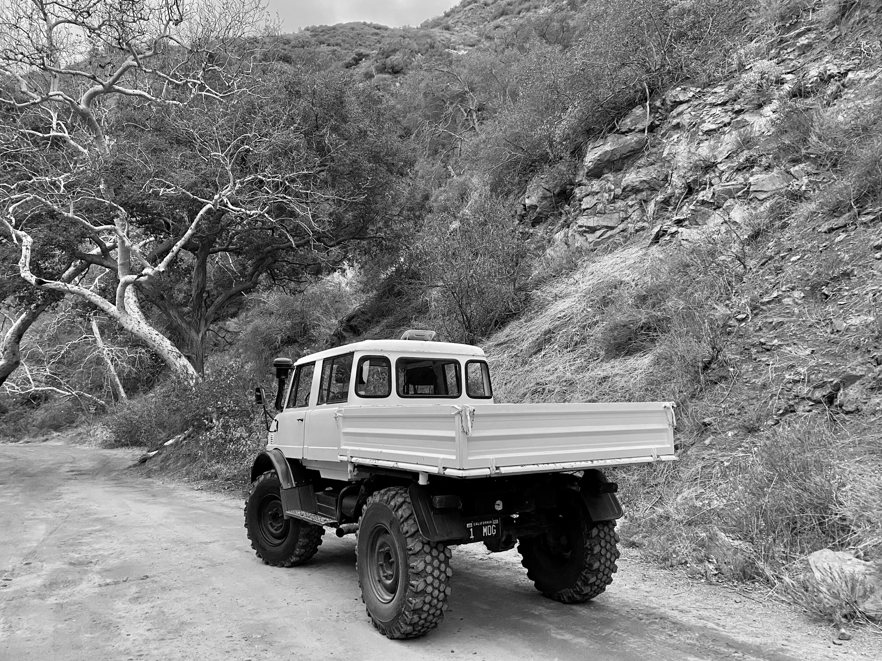 1979 Mercedes-Benz Unimog DOKA White FINE ART PRINT