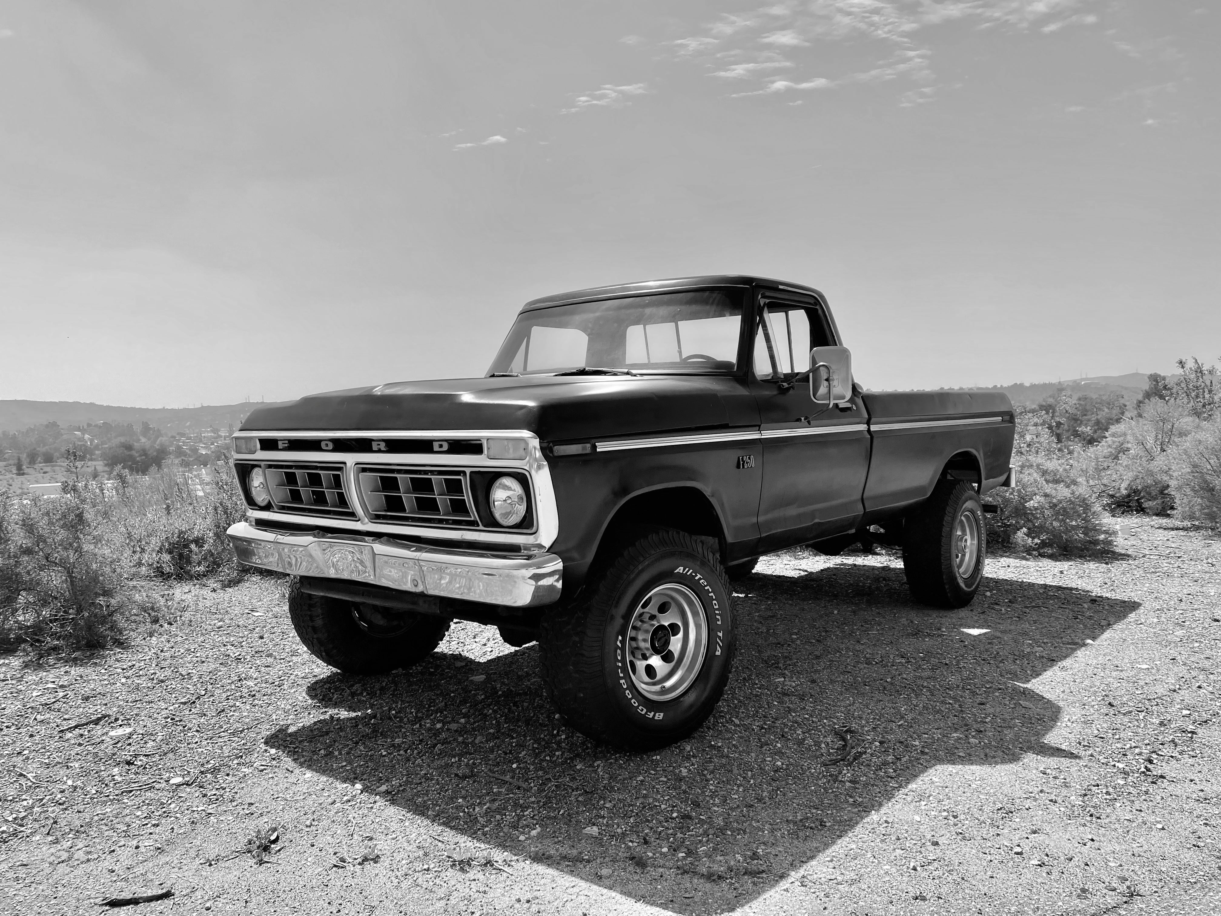 1976 Ford F-250 4x4 Raven Black FINE ART PRINT