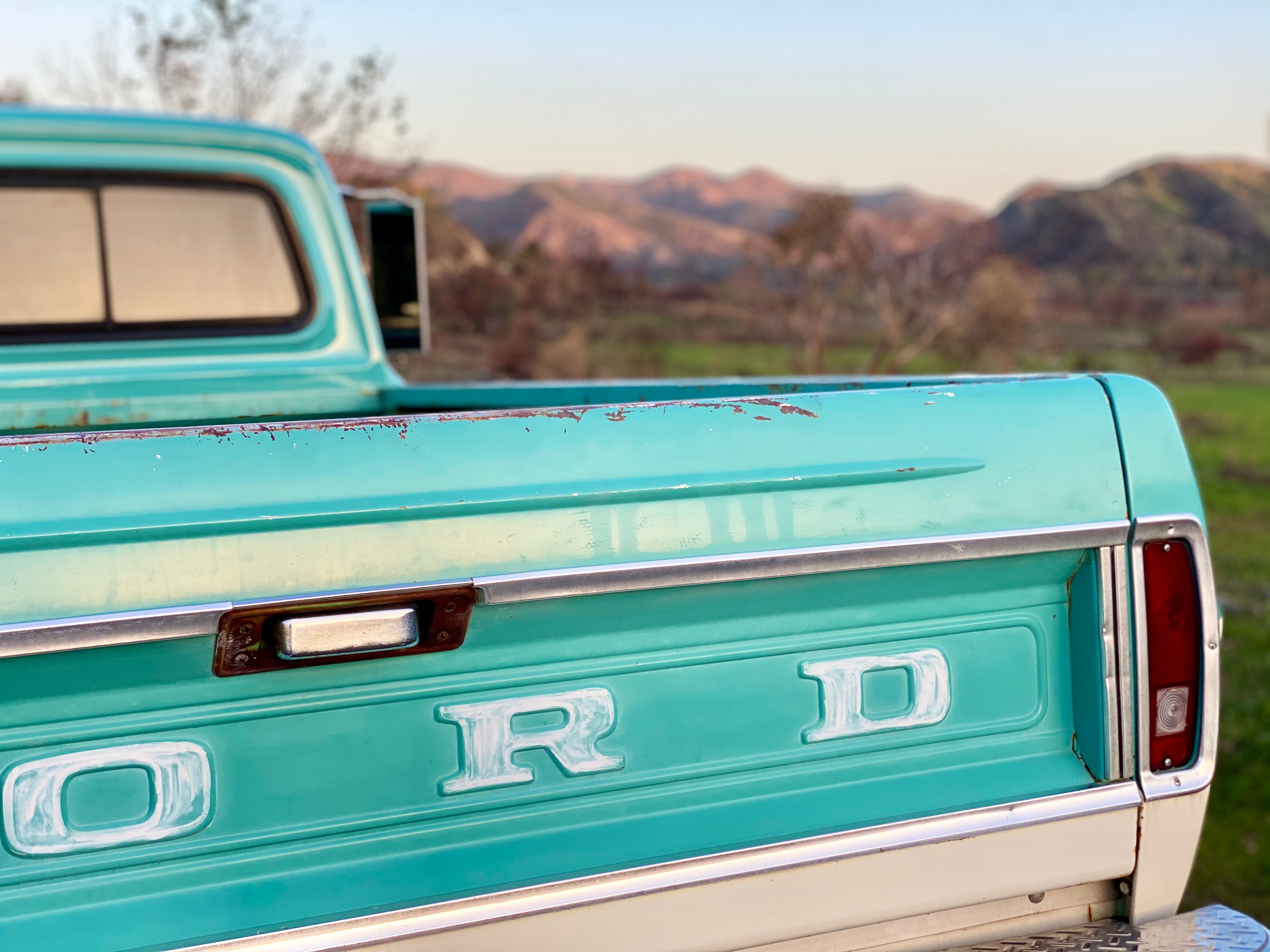 1967 Ford F-250 Lunar Green Camper Special FINE ART PRINT