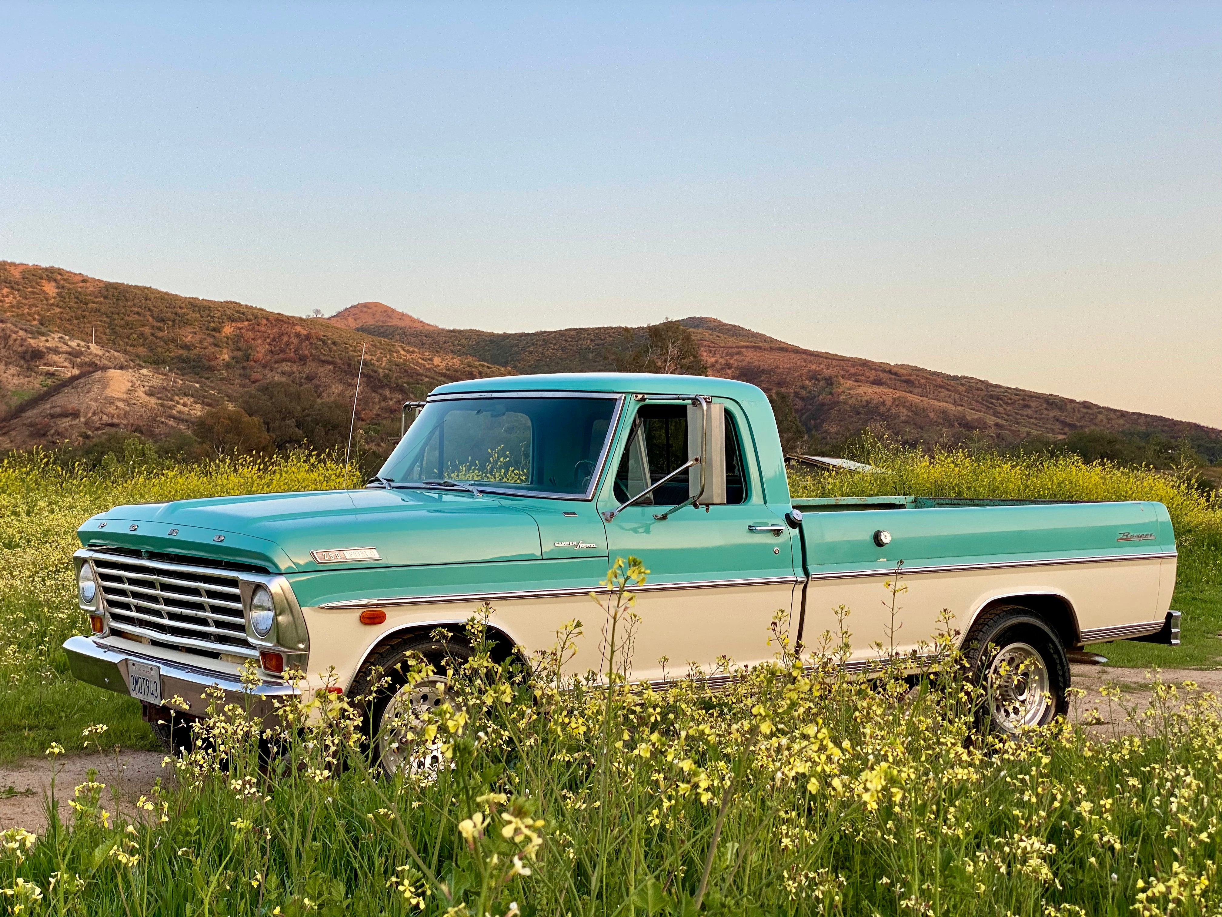 1967 Ford F-250 Lunar Green Camper Special FINE ART PRINT