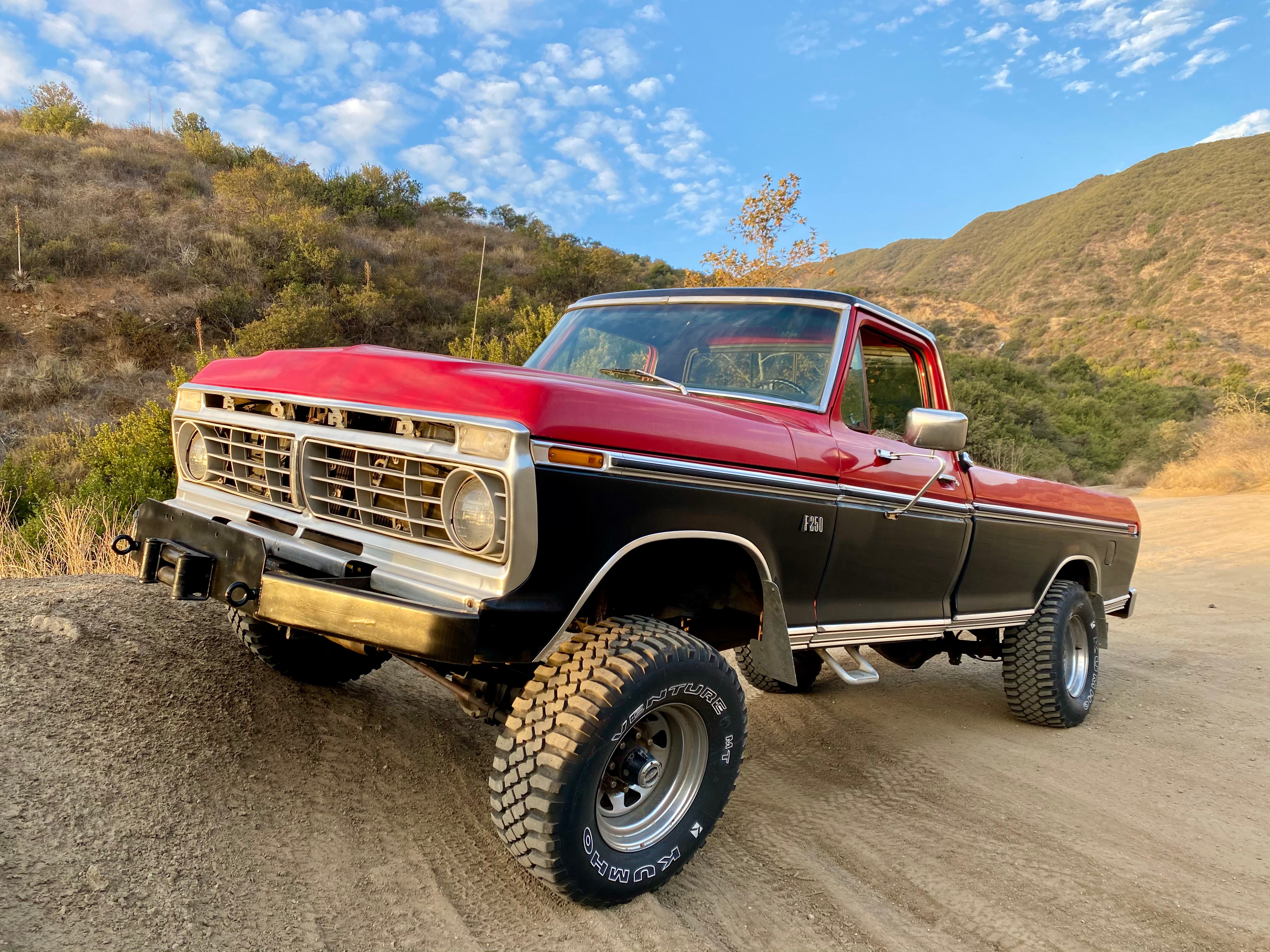 1975 Ford F-250 Highboy Red/Black FINE ART PRINT