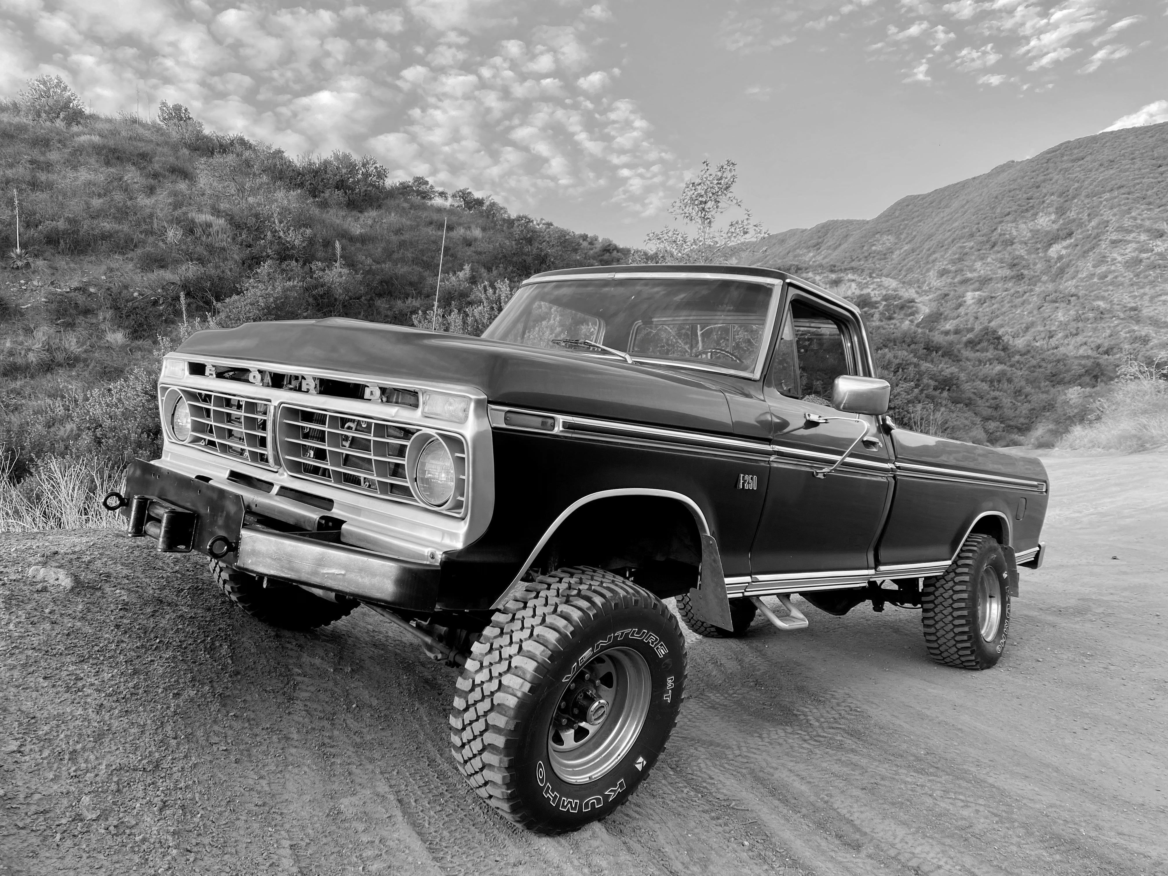 1975 Ford F-250 Highboy Red/Black FINE ART PRINT