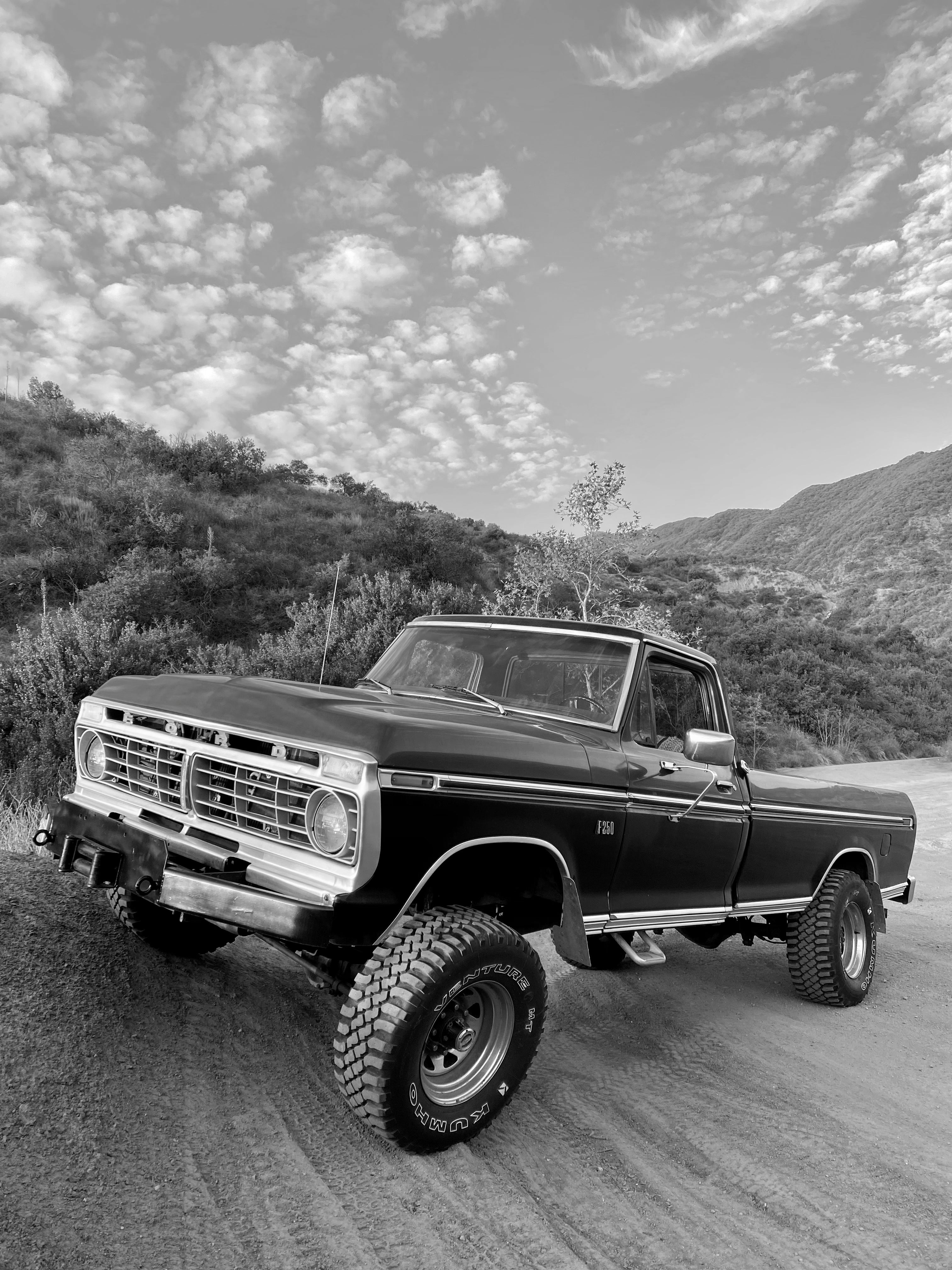 1975 Ford F-250 Highboy Red/Black FINE ART PRINT