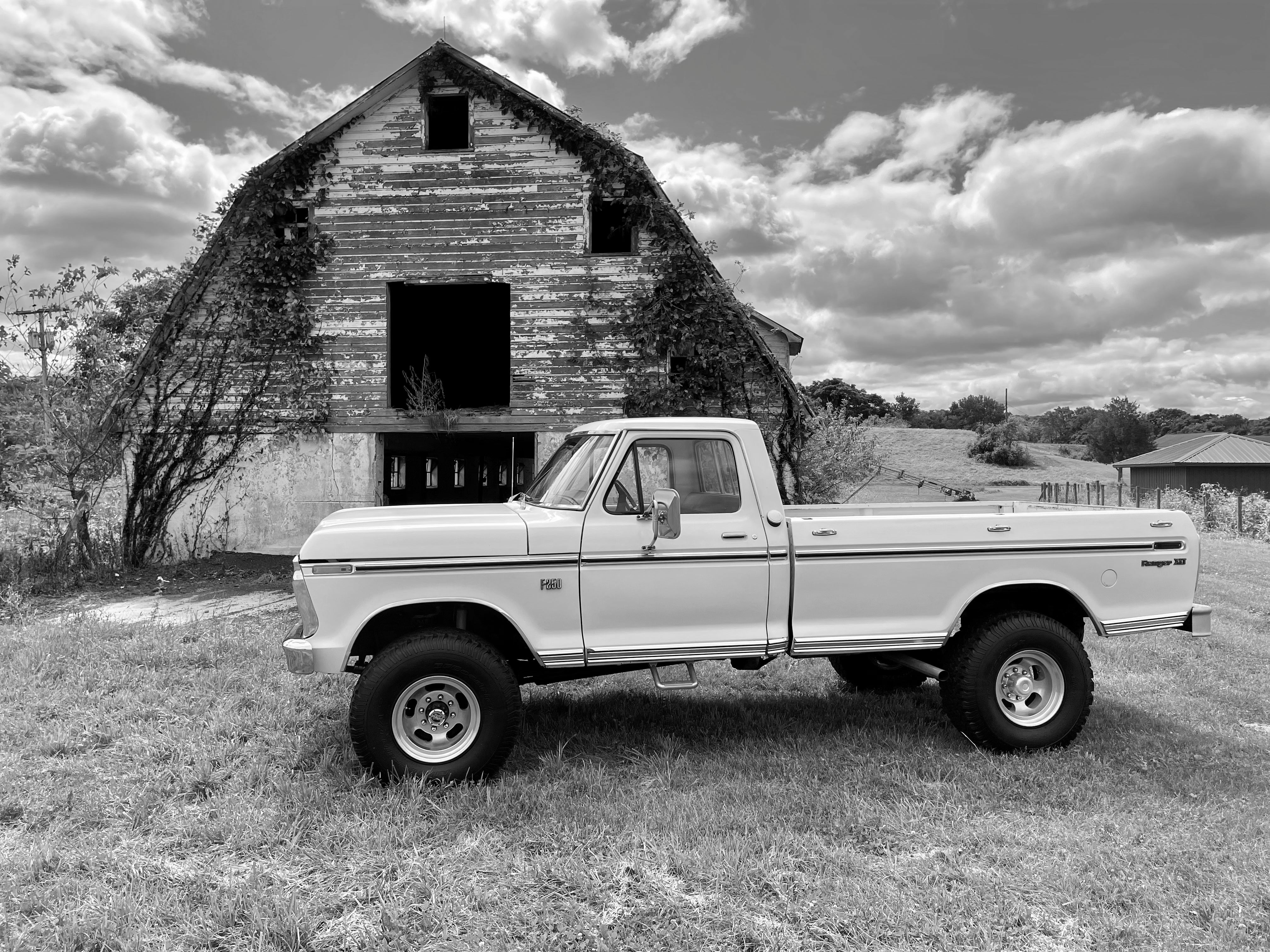 1975 Ford F-250 Highboy Wimbledon White FINE ART PRINT
