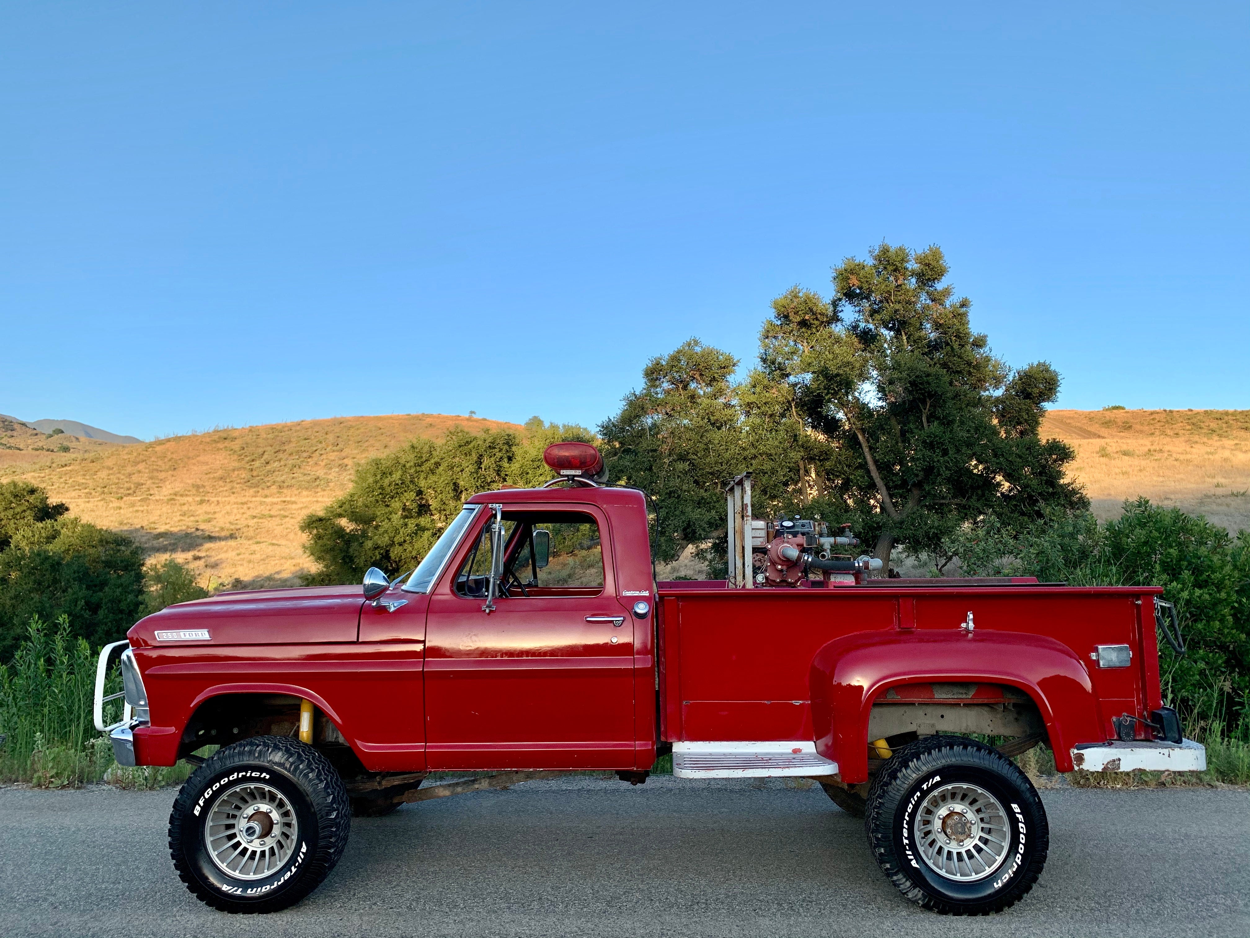 1967 Ford F-250 4x4 Fire Truck FINE ART PRINT