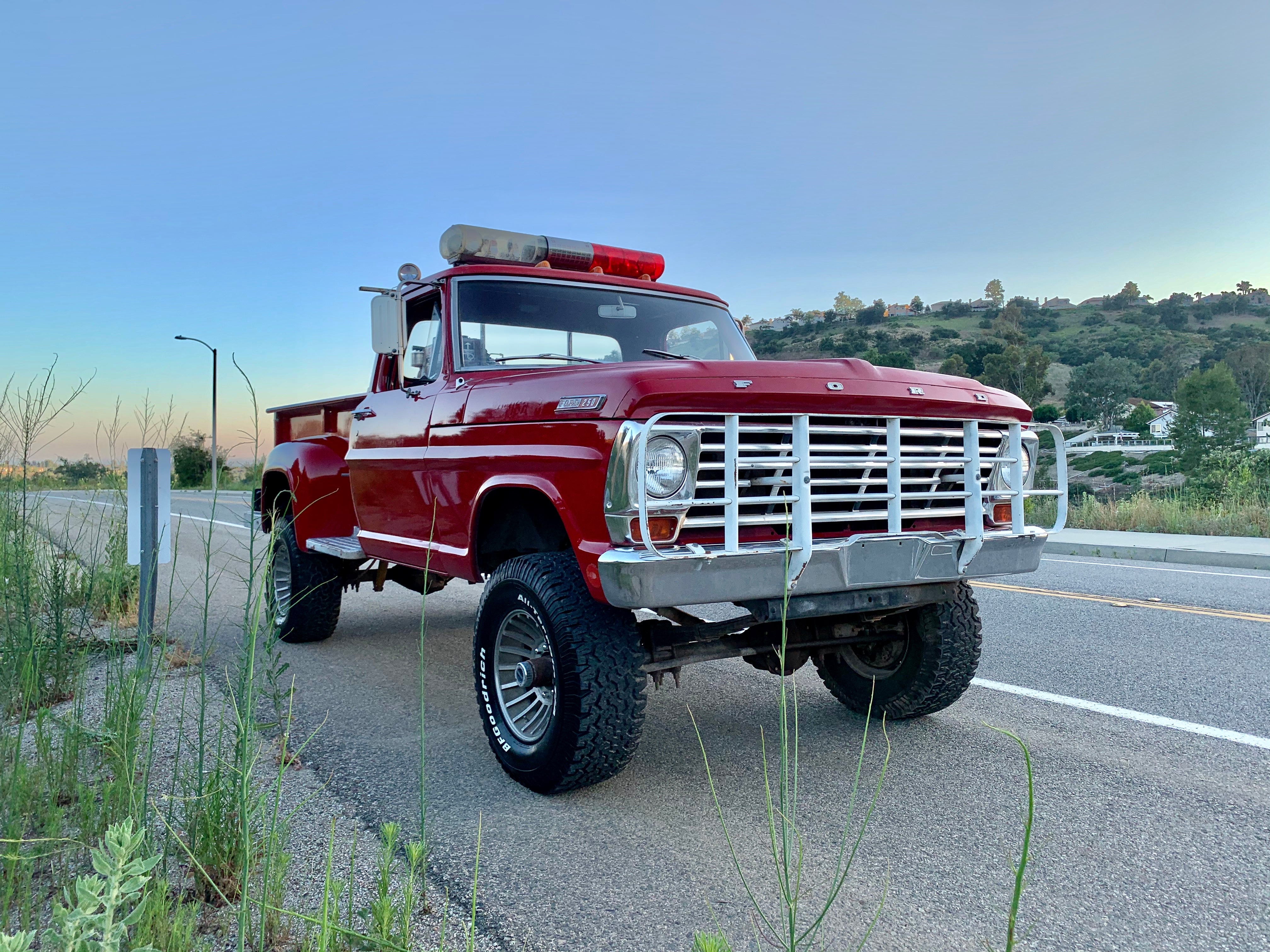 1967 Ford F-250 4x4 Fire Truck FINE ART PRINT