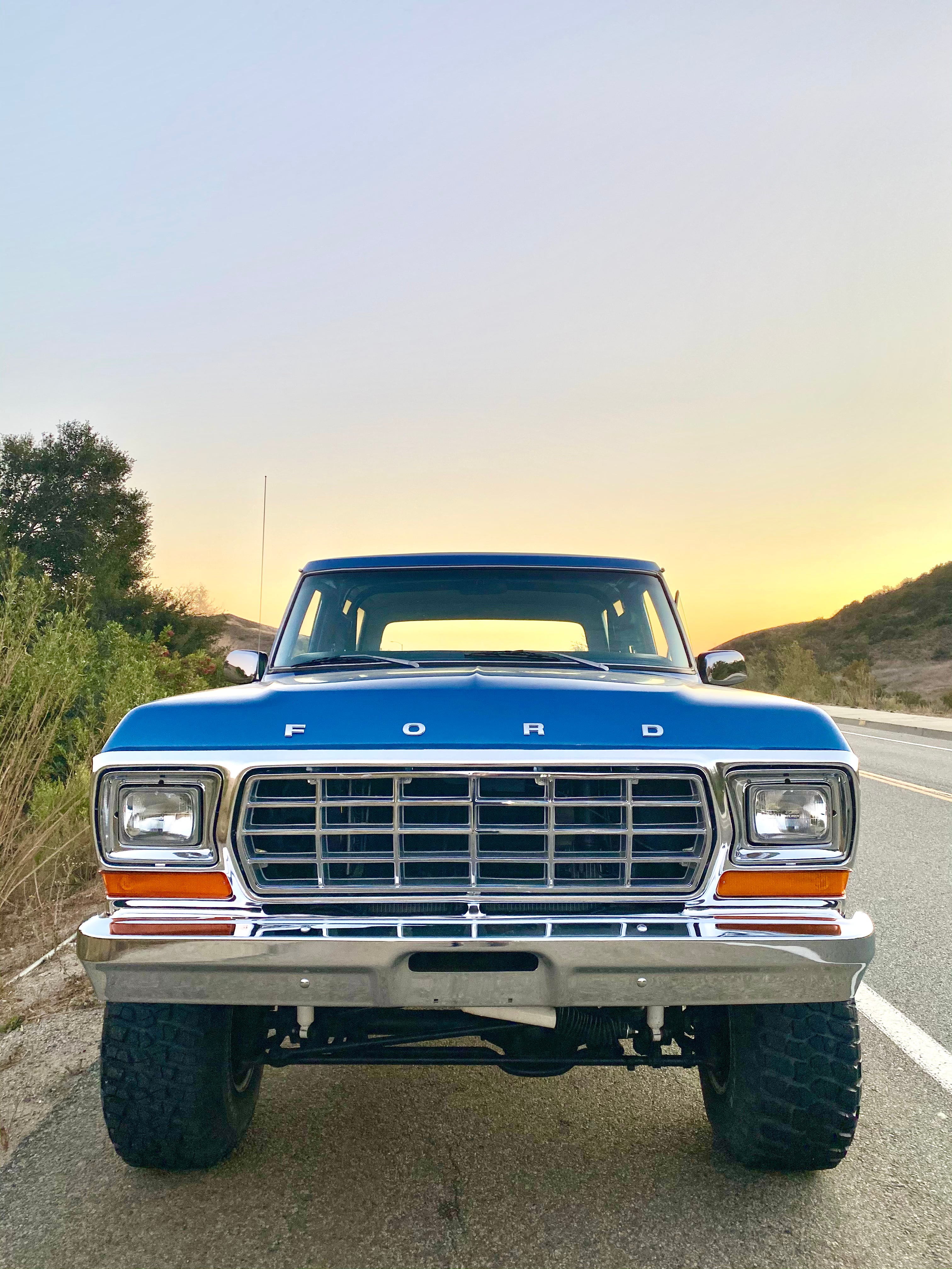 1978 Ford Bronco Bright Dark Blue Metallic FINE ART PRINT