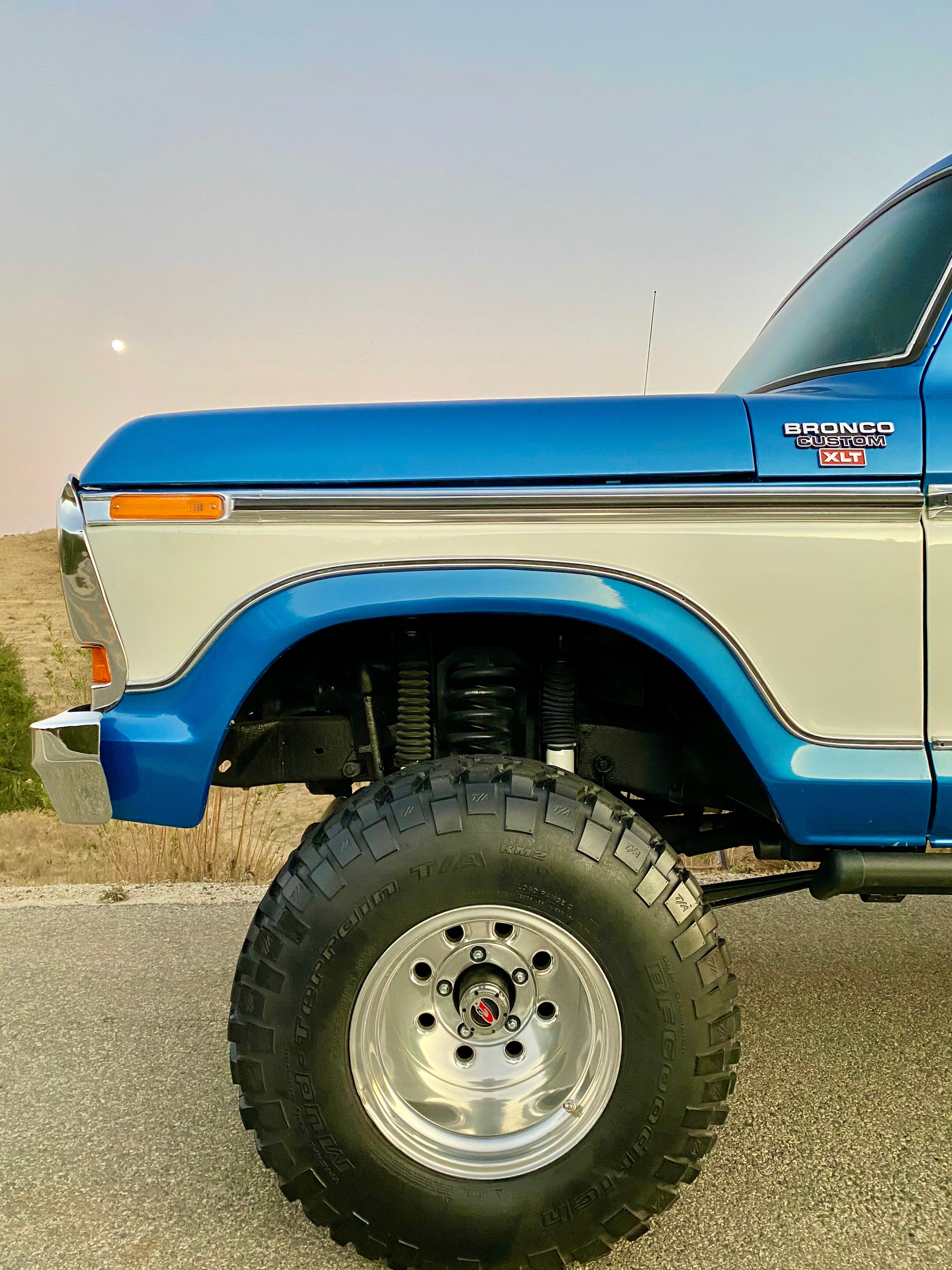 1978 Ford Bronco Bright Dark Blue Metallic FINE ART PRINT