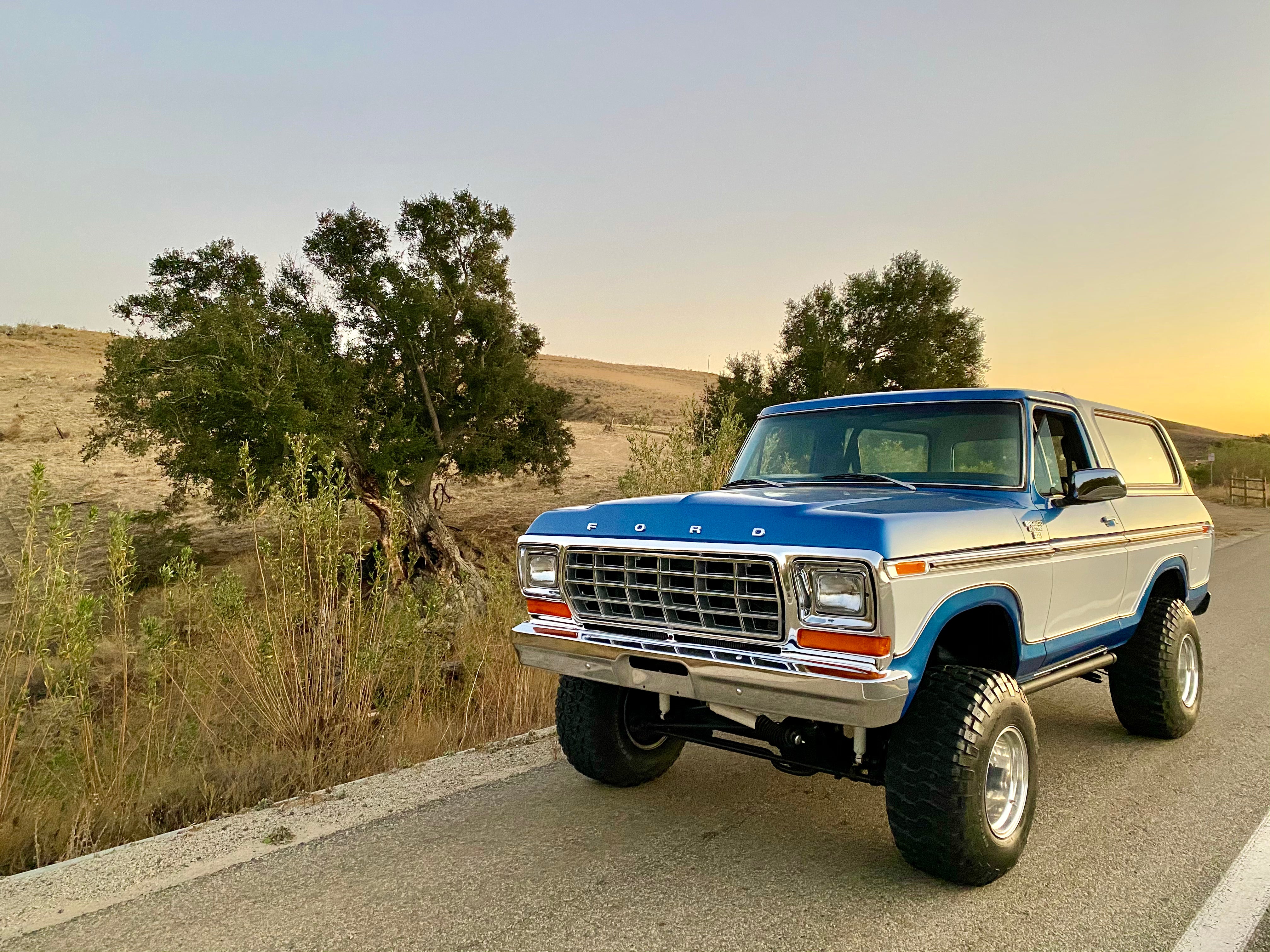 1978 Ford Bronco Bright Dark Blue Metallic FINE ART PRINT