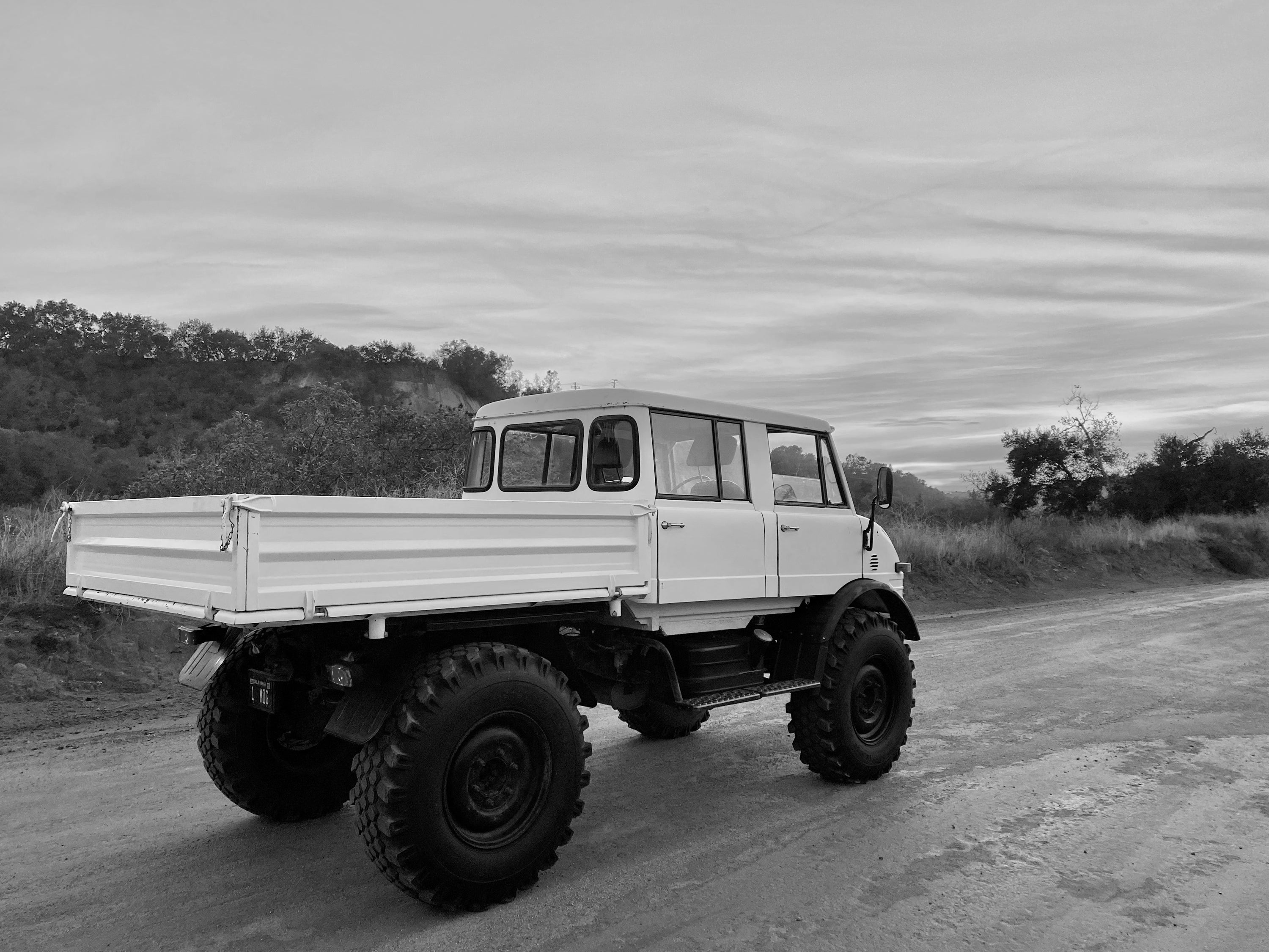 1979 Mercedes-Benz Unimog DOKA White FINE ART PRINT