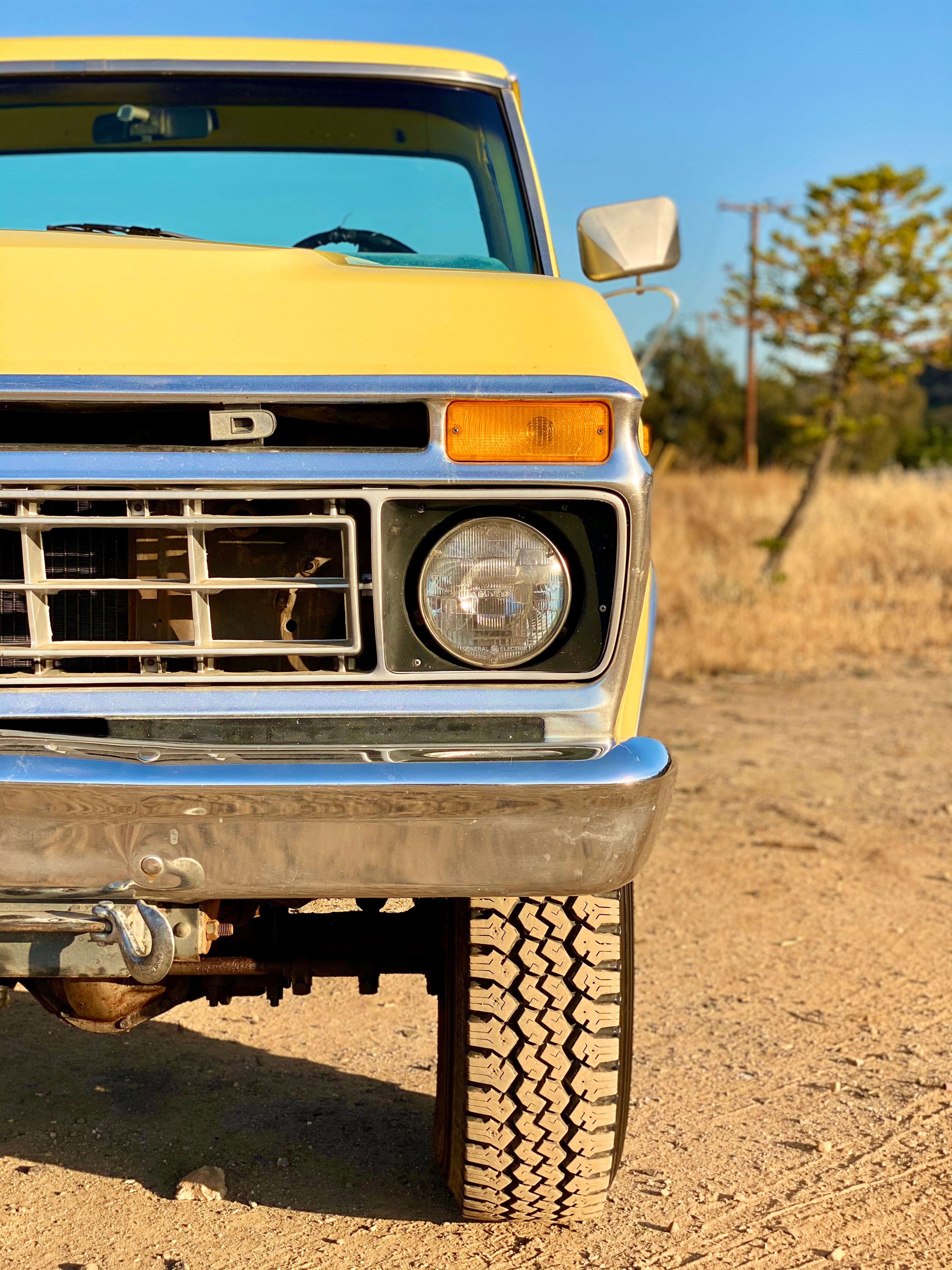 1975 Ford F-250 Highboy Yellow FINE ART PRINT