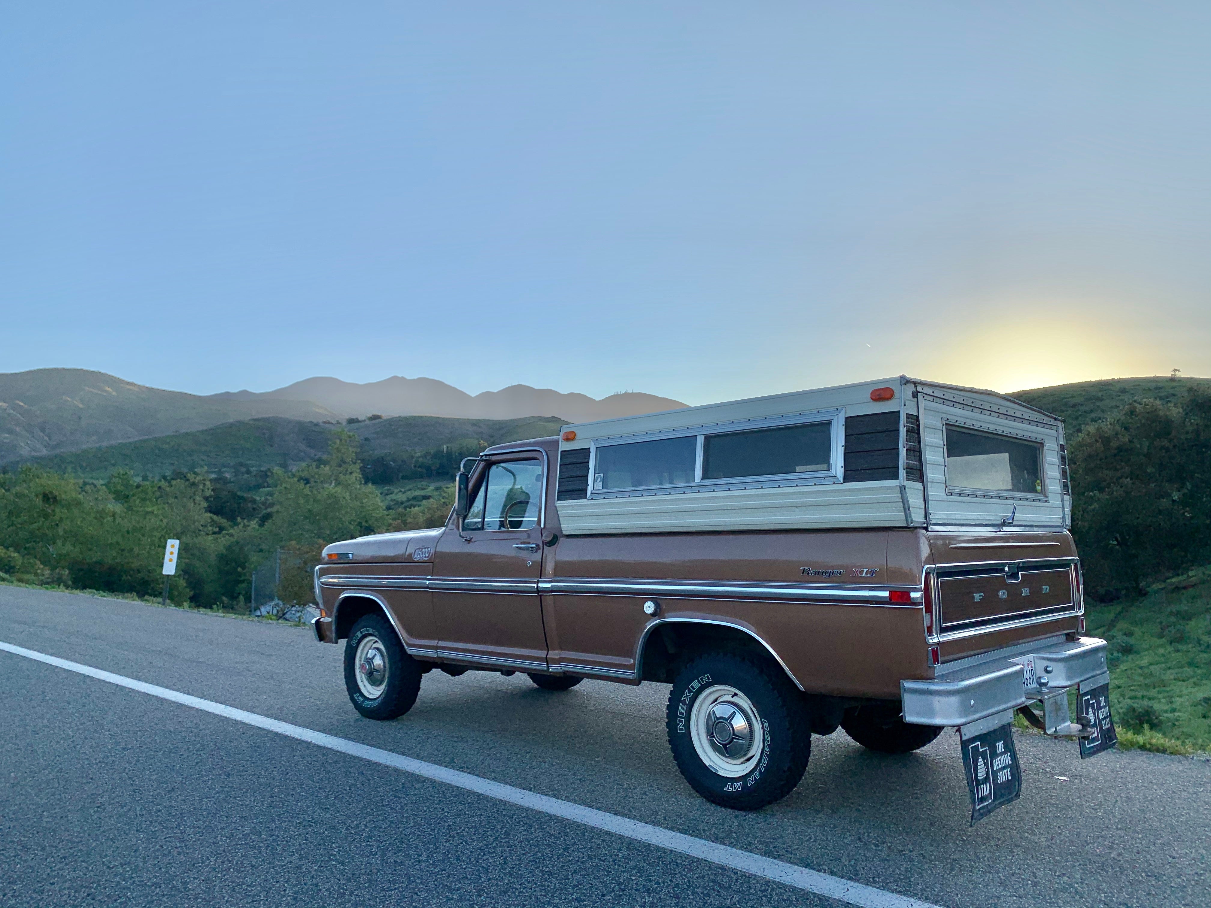 1972 Ford F-100 Short Bed 4x4 Camper FINE ART PRINT
