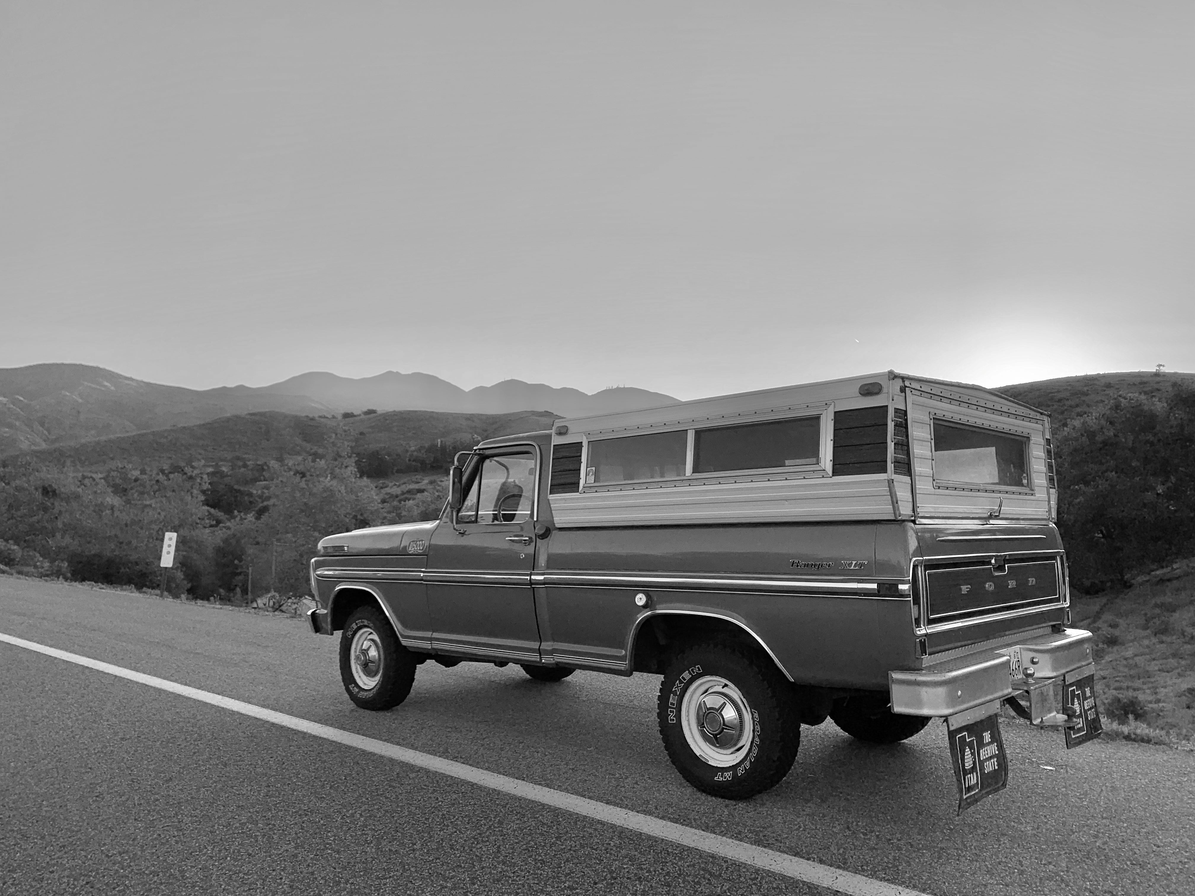 1972 Ford F-100 Short Bed 4x4 Camper FINE ART PRINT