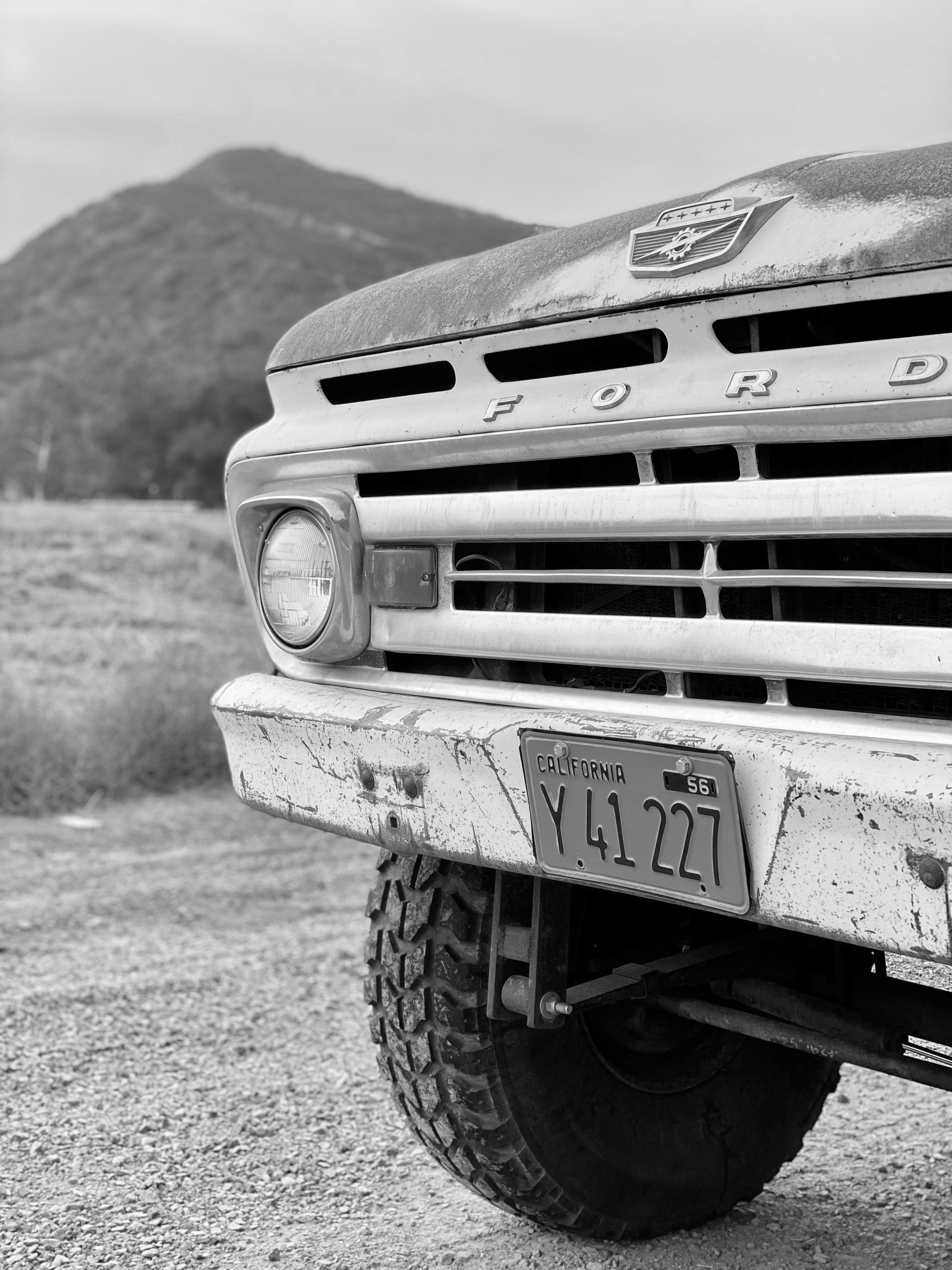 1962 Ford F-100 4x4 Front Profile FINE ART PRINT