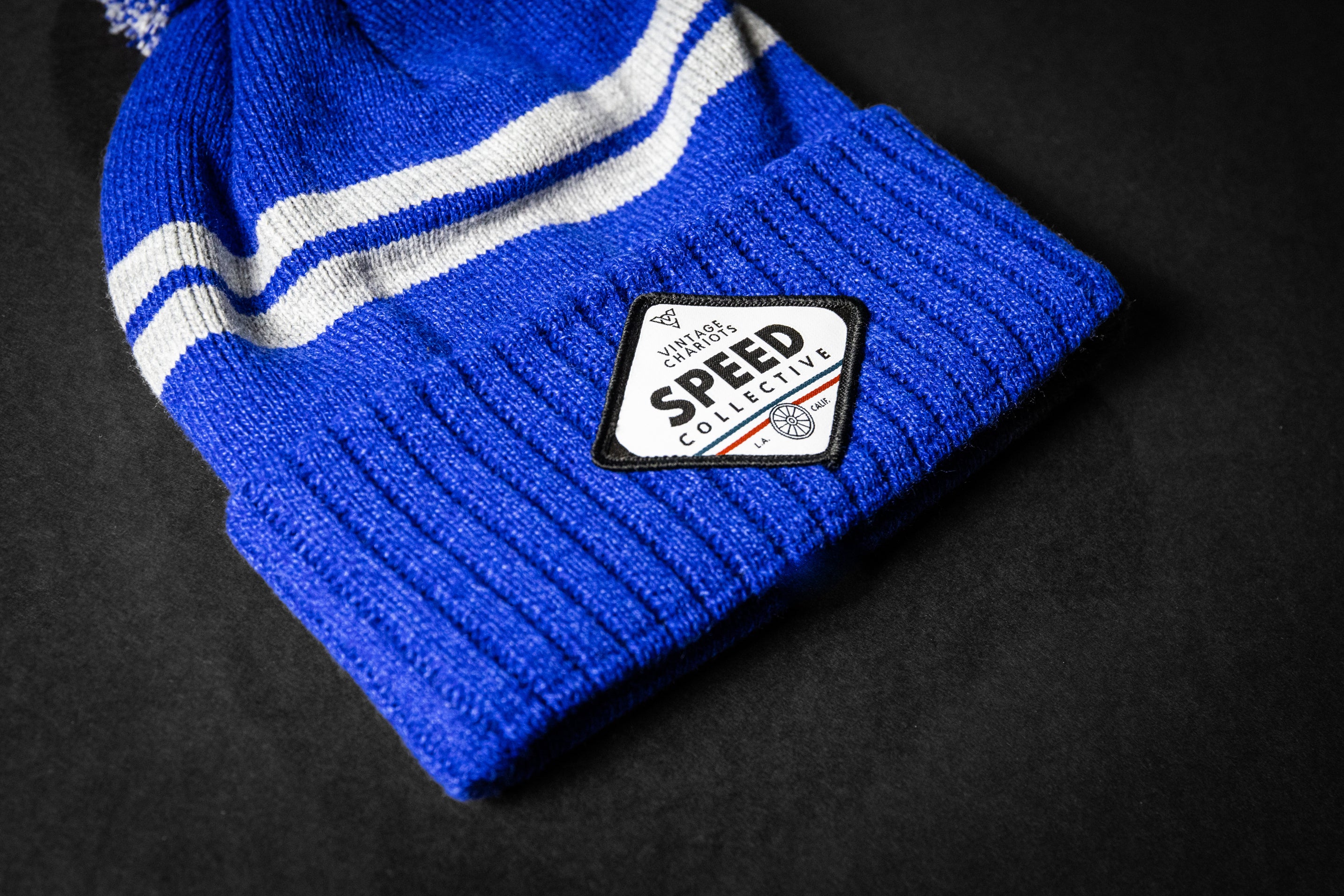 SPEED COLLECTIVE SHORT POM BEANIE (Heather Royal)