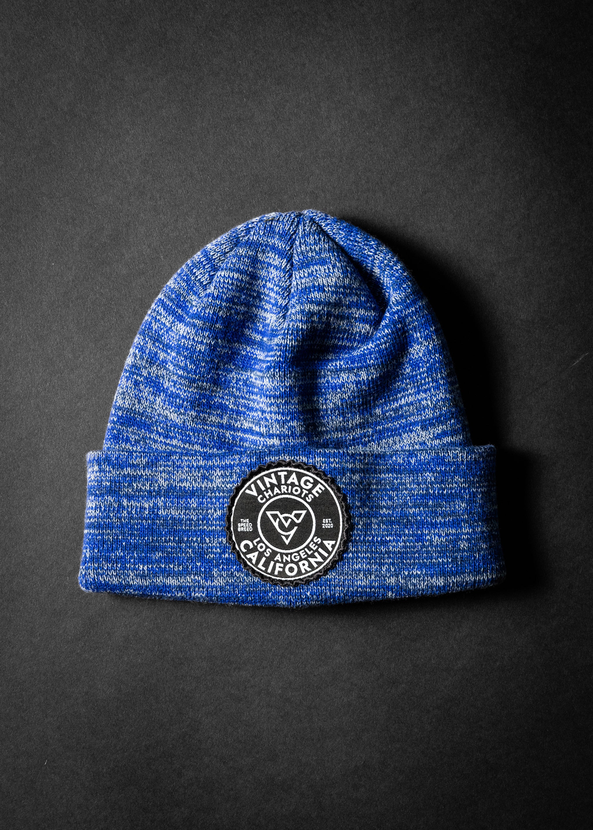 BOTTLE CAP MARLED BEANIE (Royal/Grey/Charcoal)