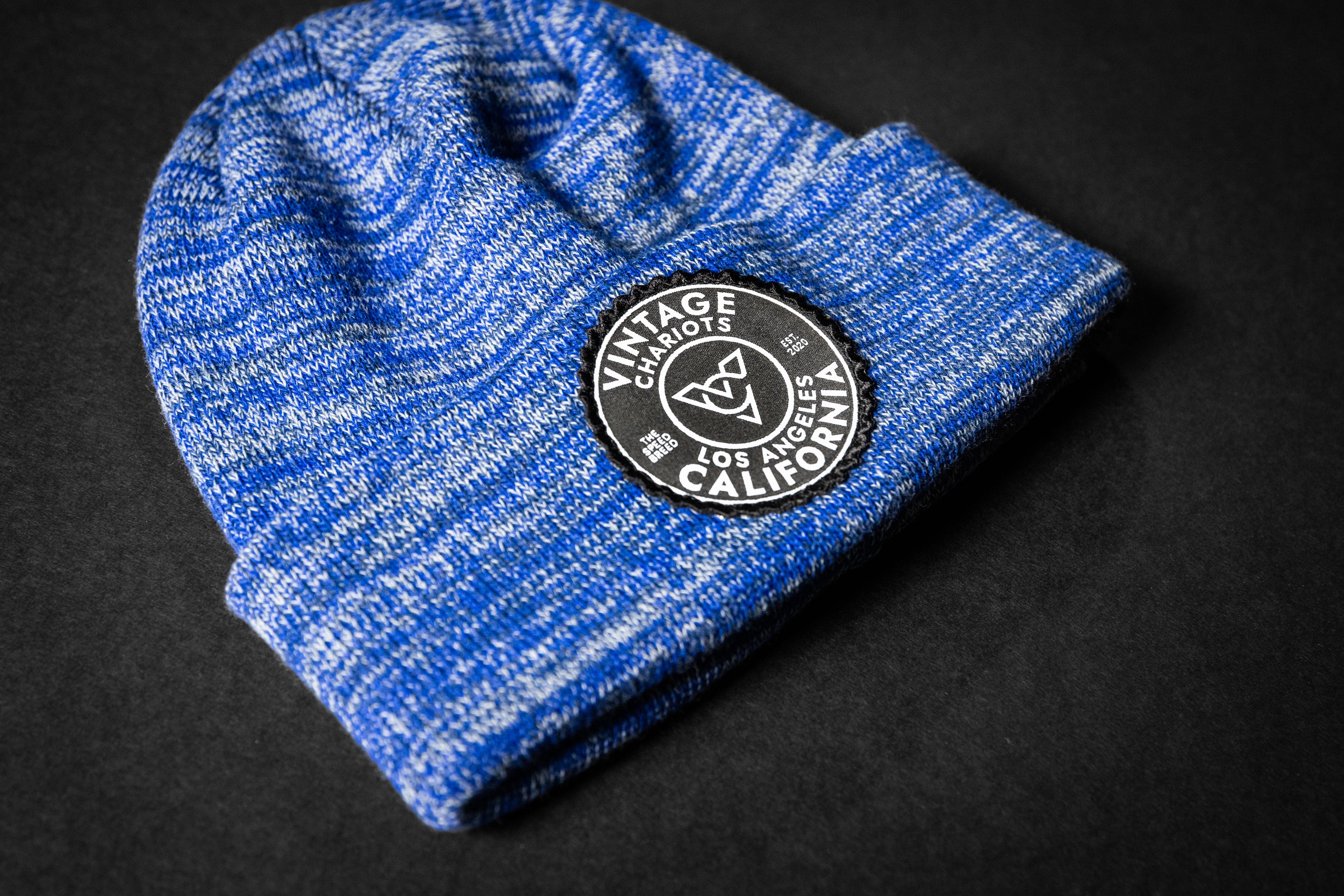 BOTTLE CAP MARLED BEANIE (Royal/Grey/Charcoal)