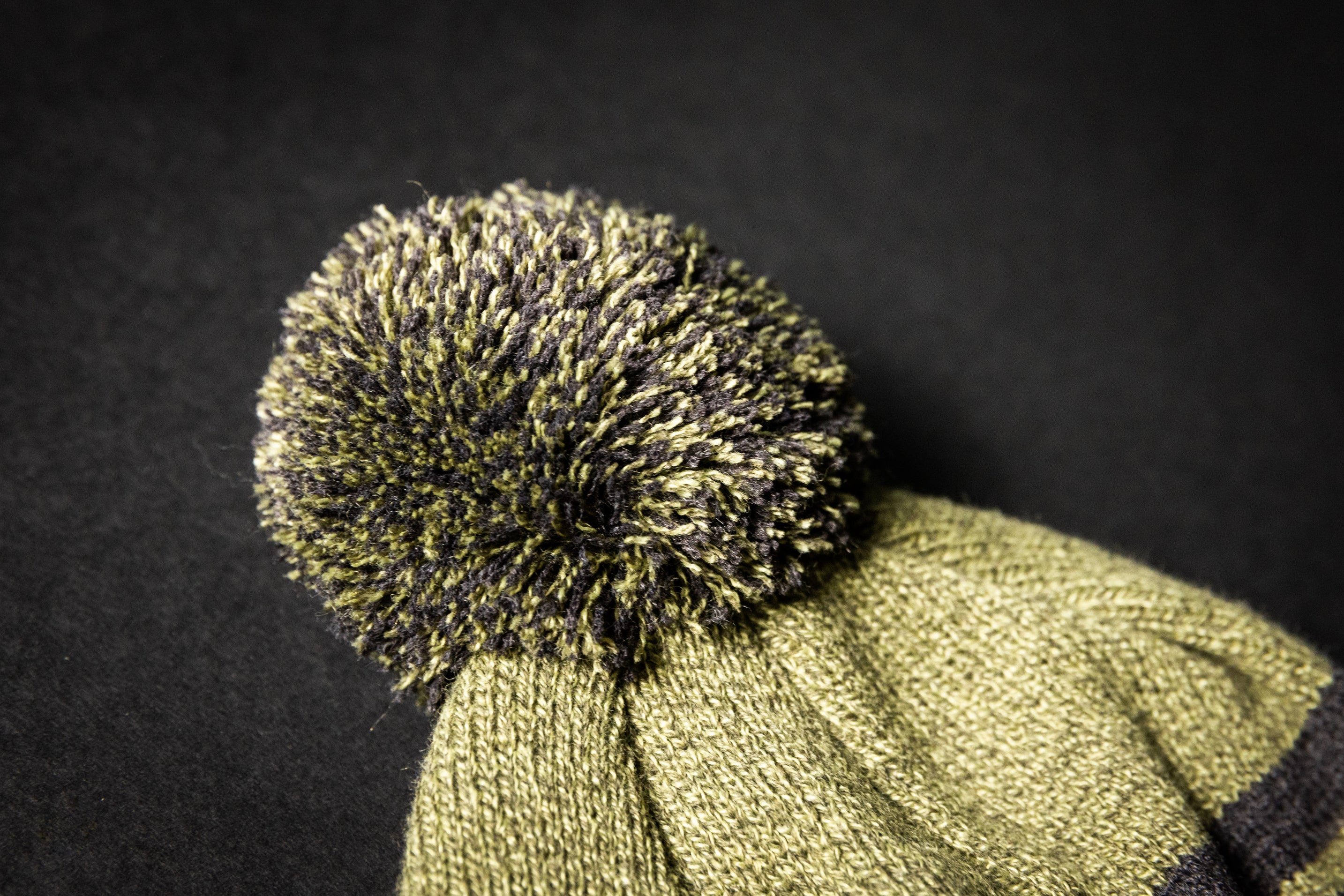 Granny's Panties SHORT POM BEANIE (Military Green)