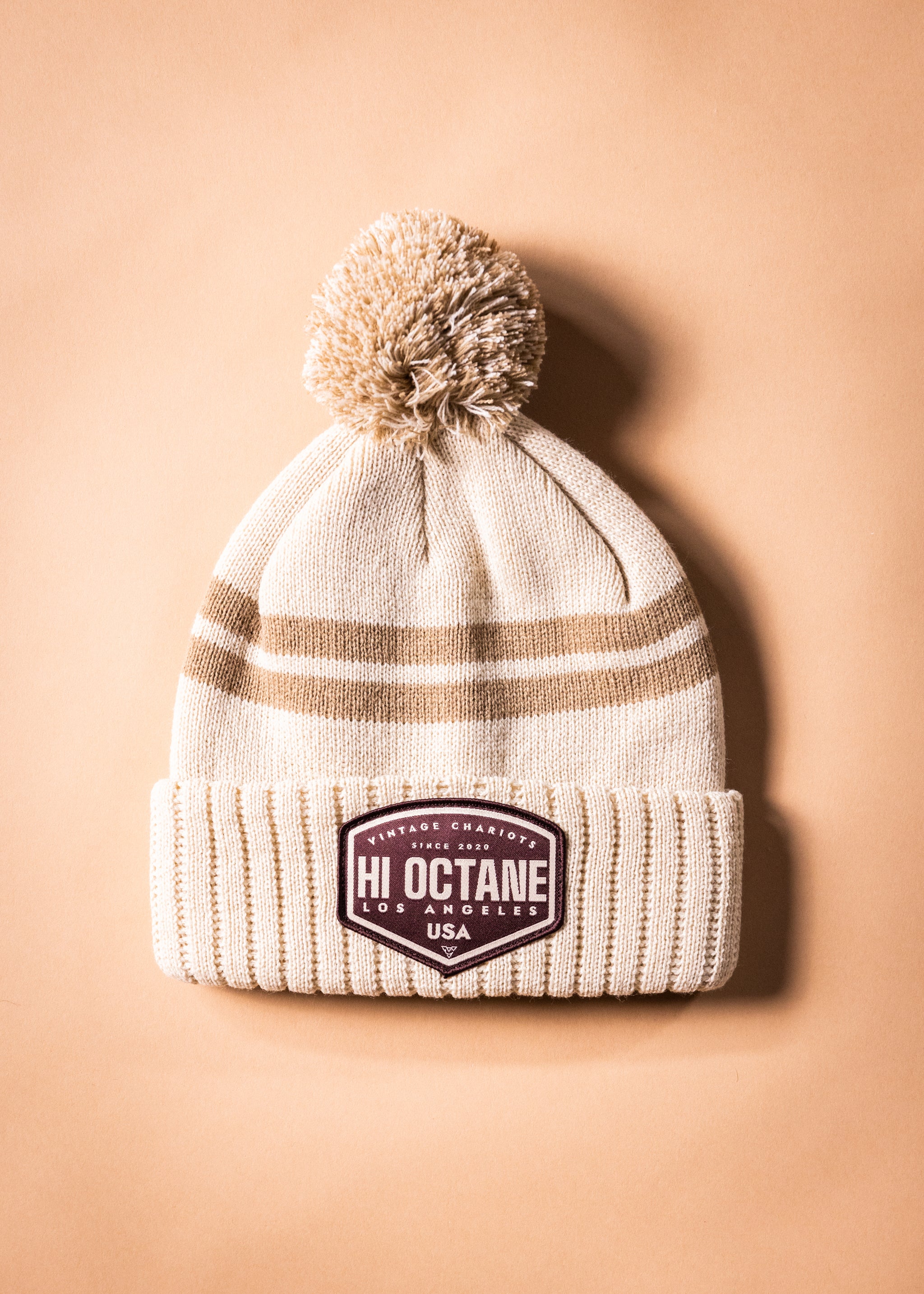 Hi Octane SHORT POM BEANIE (Tan)