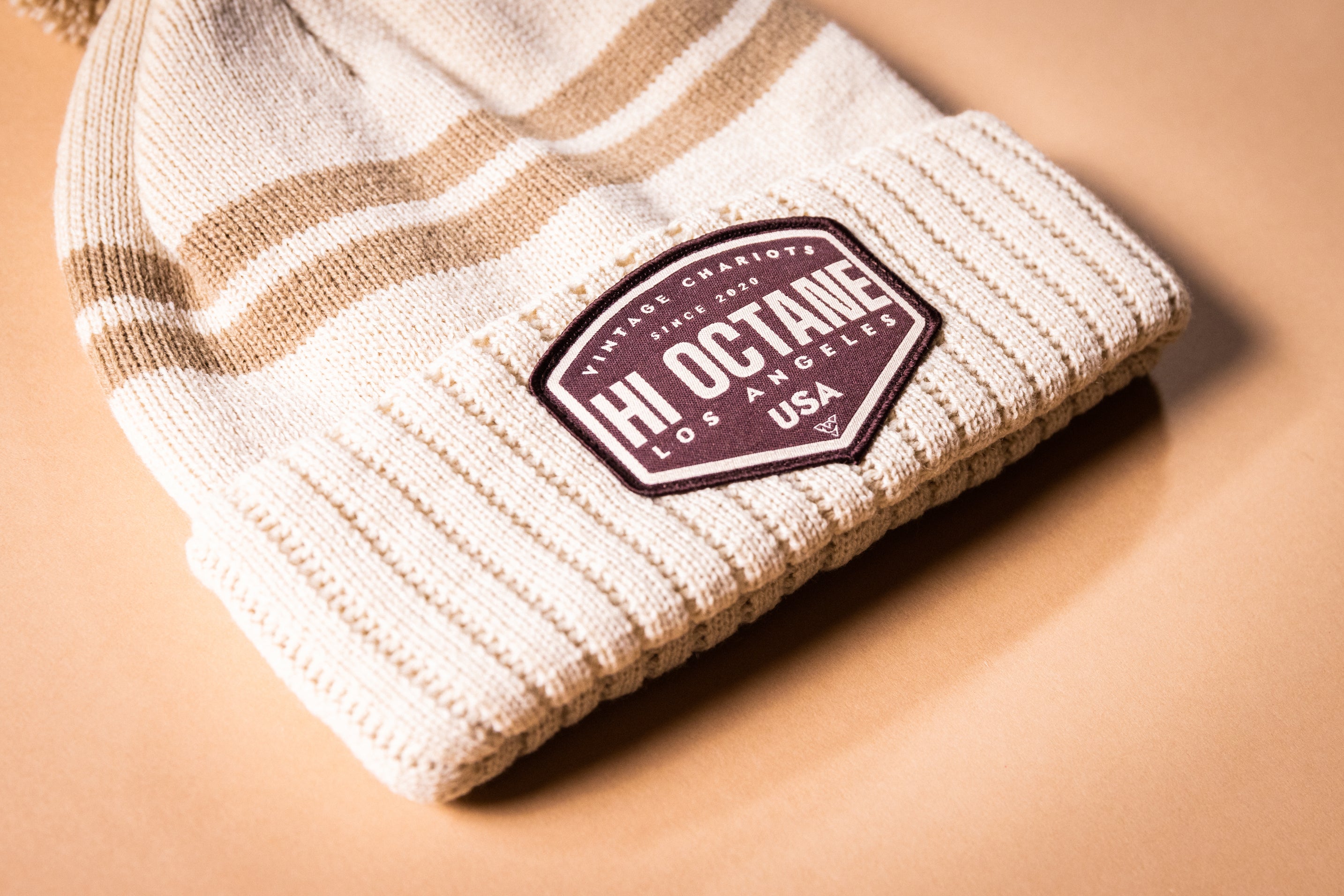 Hi Octane SHORT POM BEANIE (Tan)