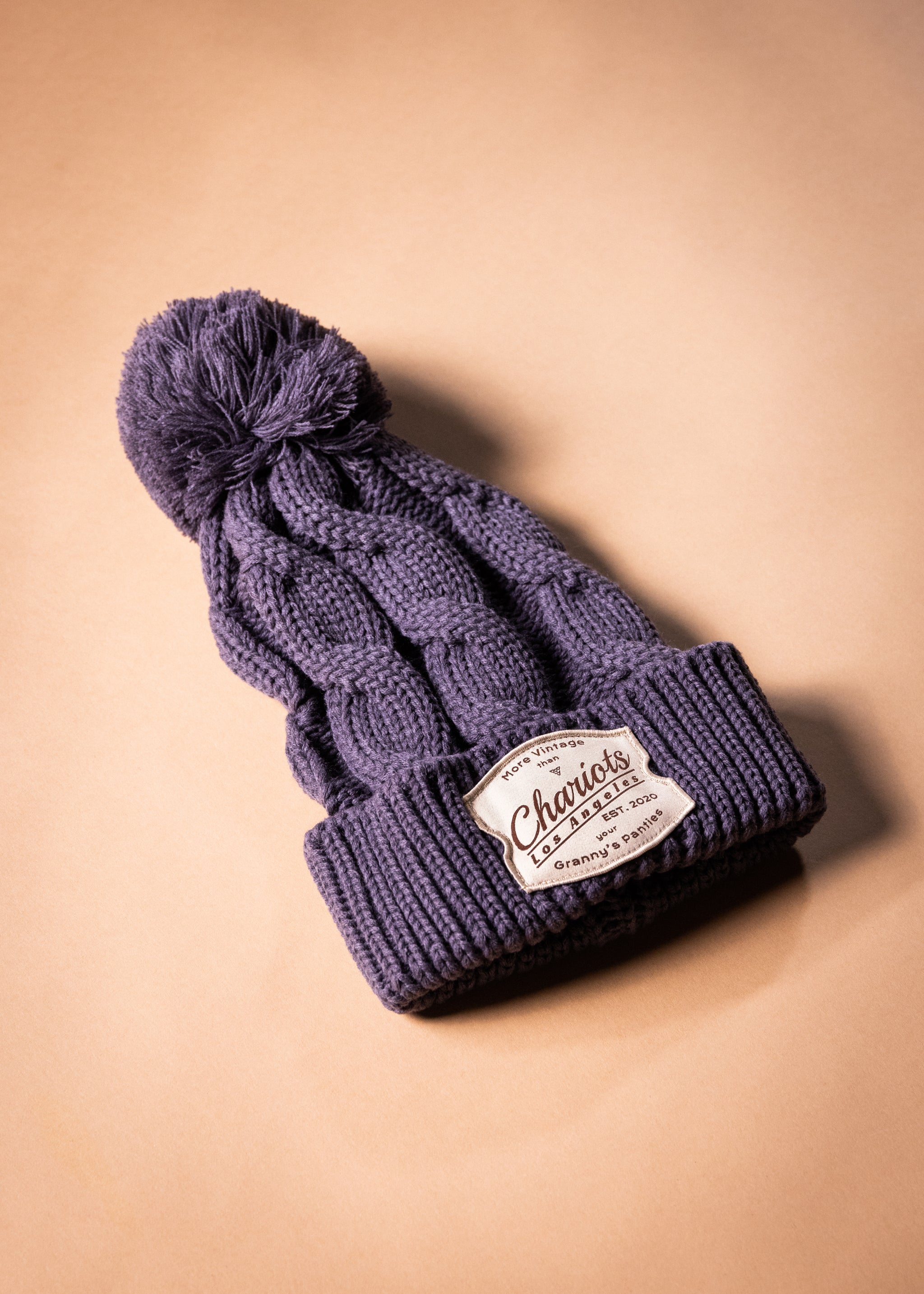 GRANNY'S PANTIES CHUNK TWIST KNIT BEANIE (Slate)