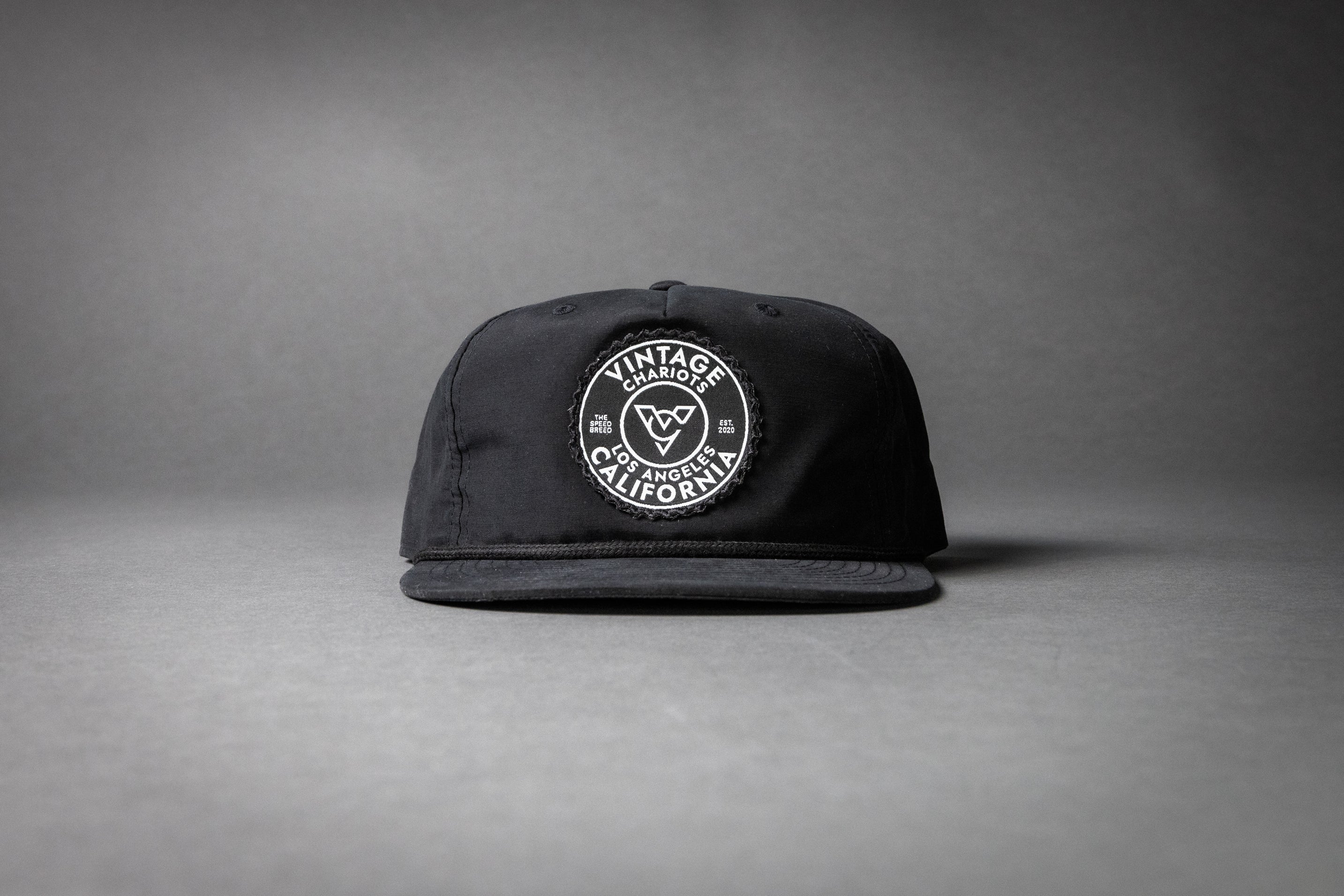 THE BOTTLE CAP GRANDPA HAT (Black/Black Rope)