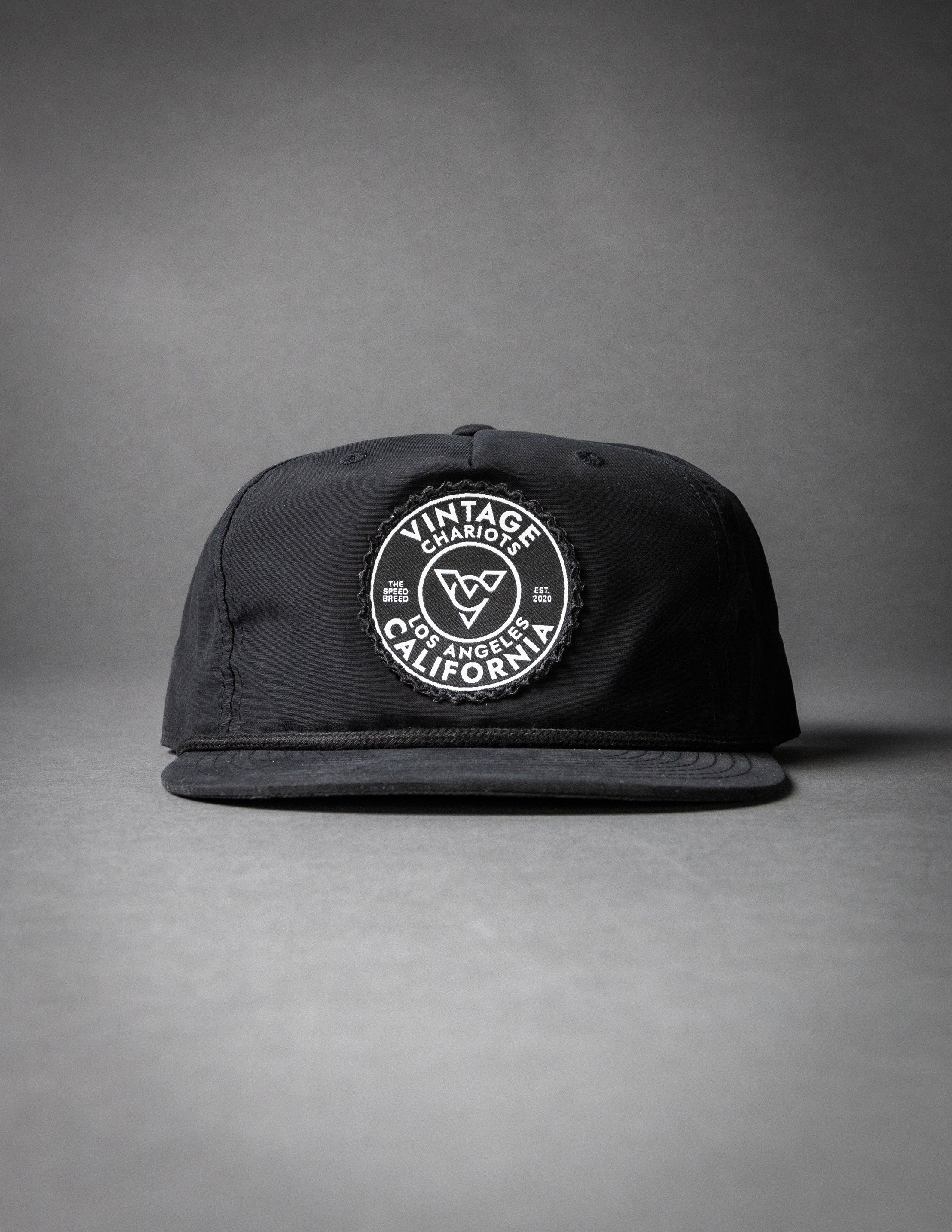 THE BOTTLE CAP GRANDPA HAT (Black/Black Rope)