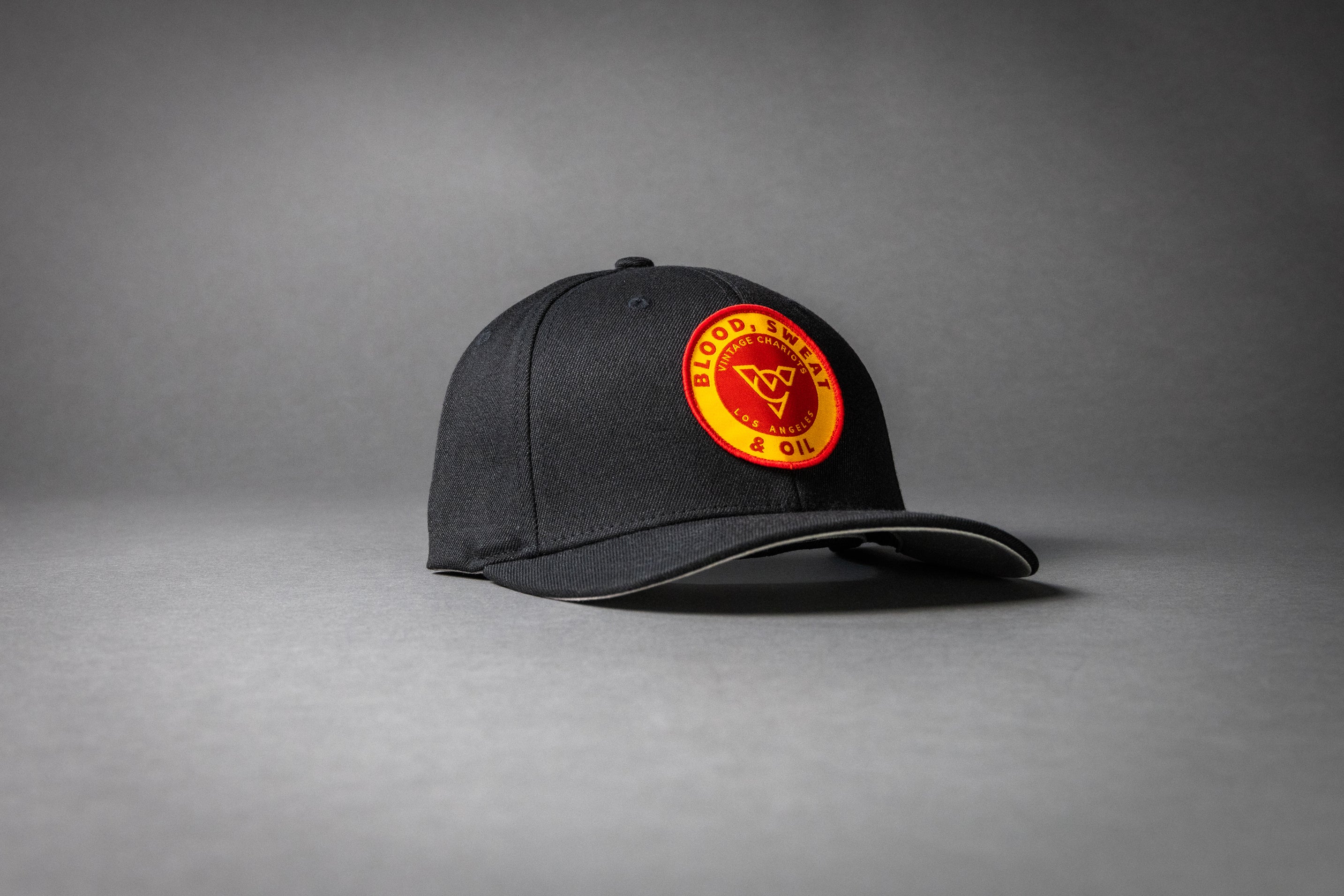 BLOOD SWEAT & OIL (Black FlexFit)