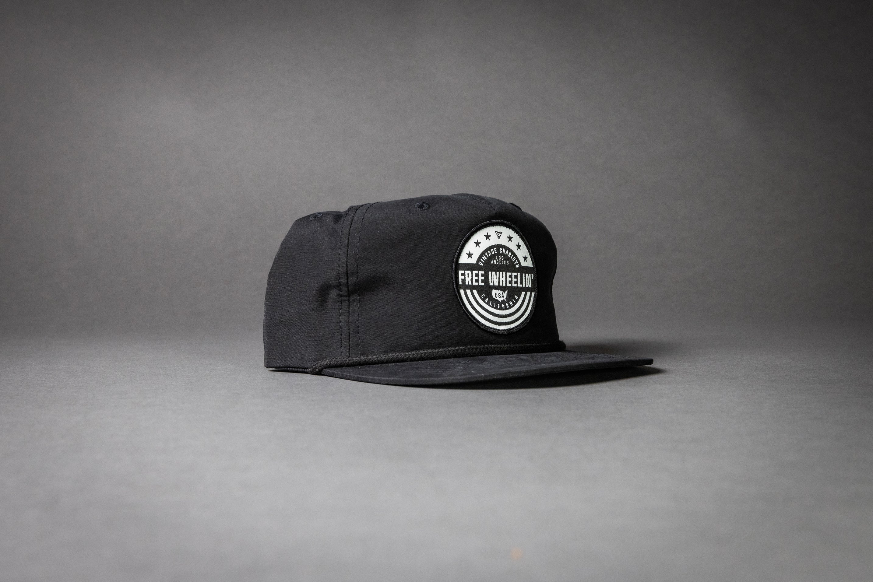 FREE WHEELIN' GRANDPA HAT (Black/Black Rope)