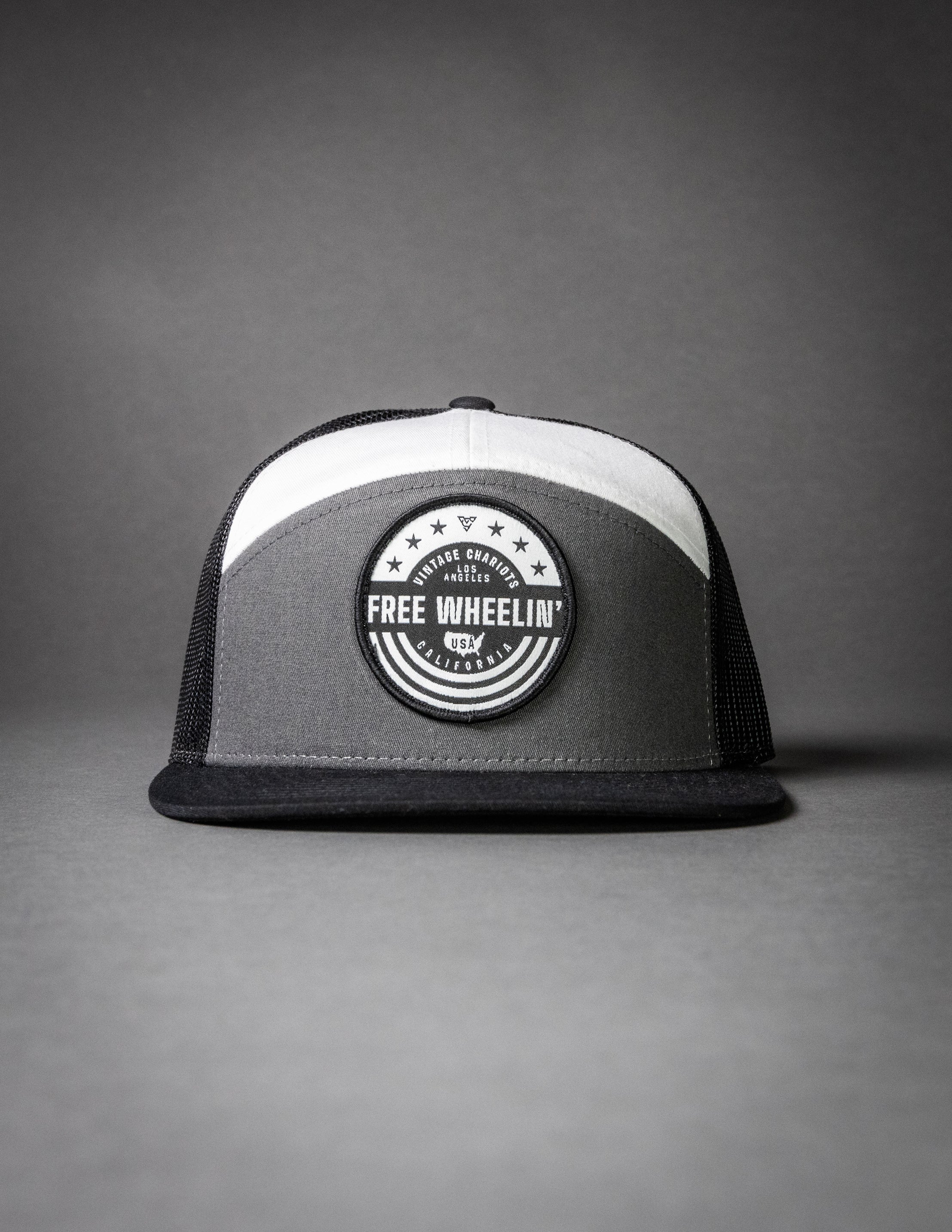 FREE WHEELIN' (Charcoal/Black/White 7-Panel)
