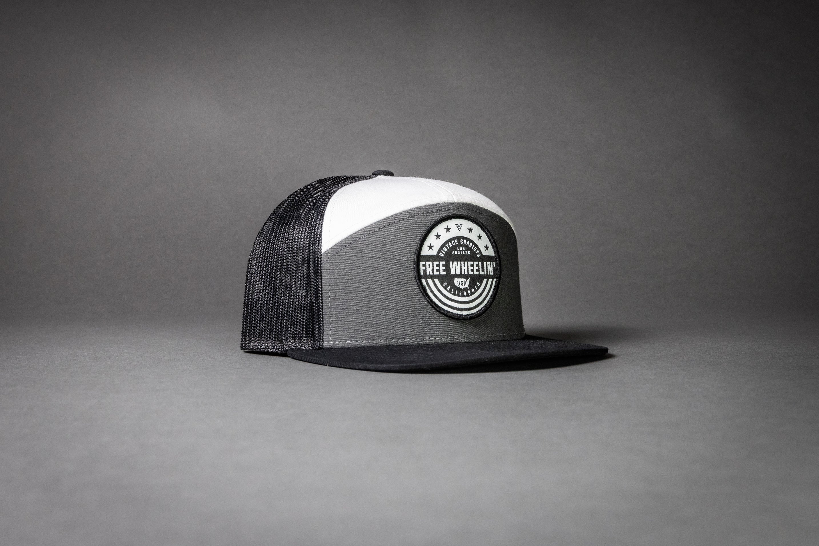 FREE WHEELIN' (Charcoal/Black/White 7-Panel)