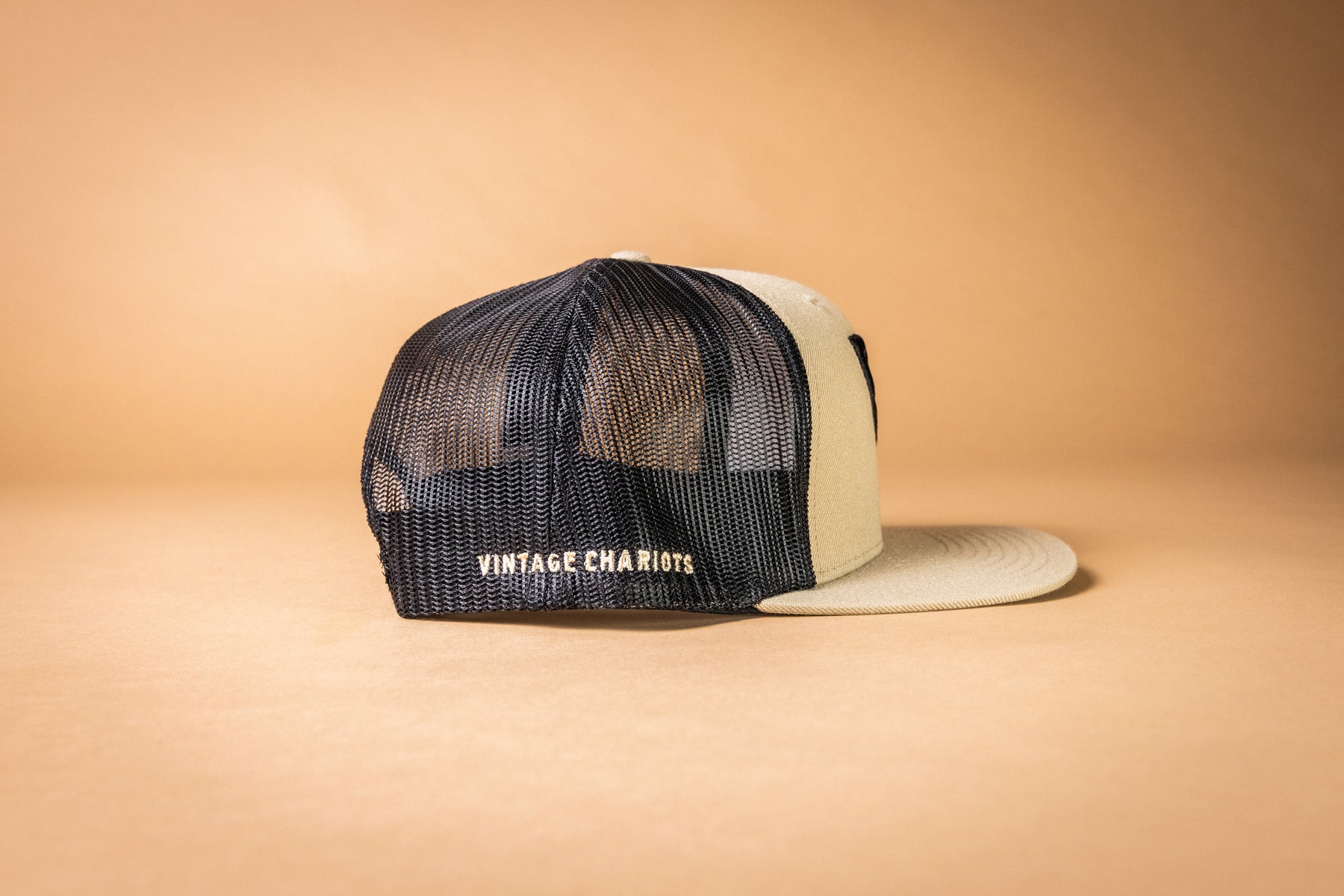 VC WOOL BLEND FLATBILL TRUCKER HAT (Khaki/Black/Black Puff)