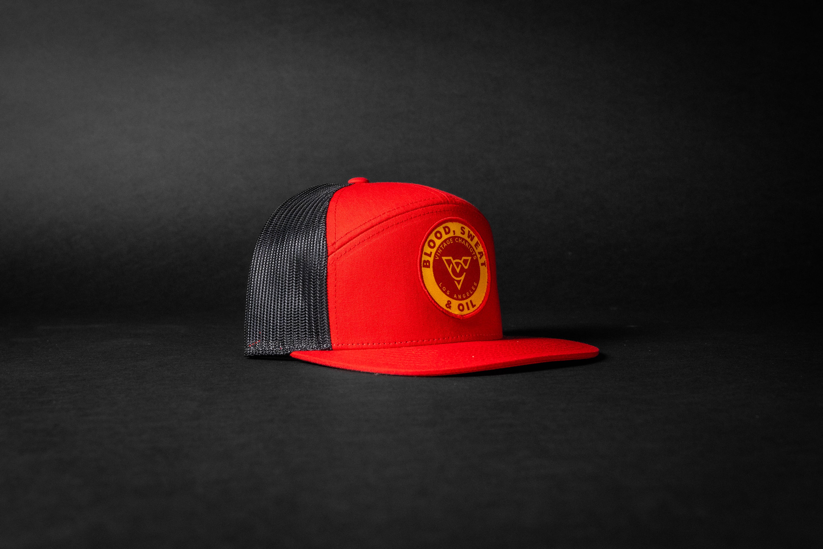 BLOOD SWEAT & OIL (Red/Black 7-Panel)