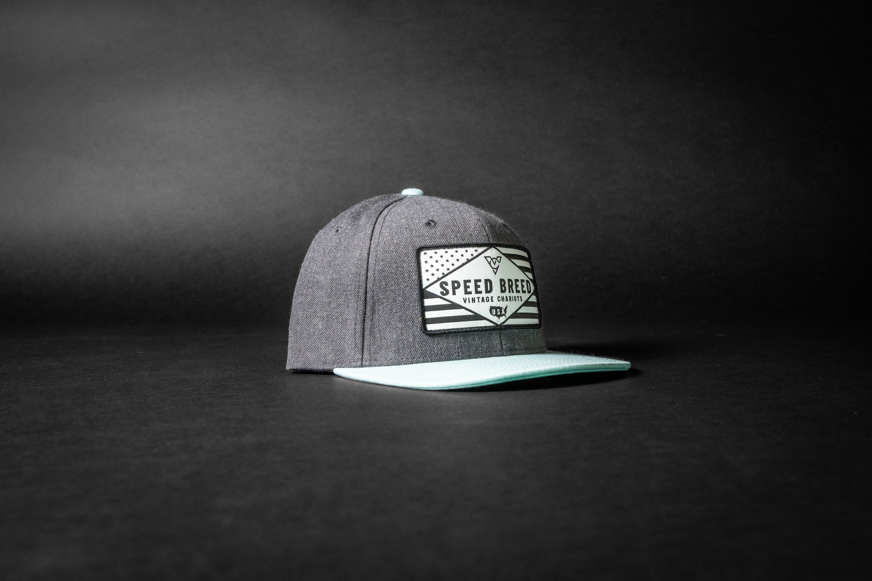 SPEED BREED FLAG (Heather Charcoal/Blue Tint)