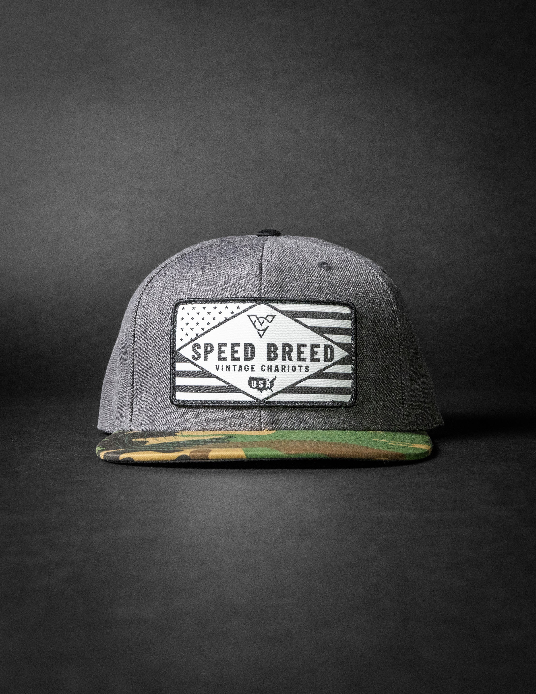 SPEED BREED FLAG (Heather Charcoal/Green Camo)