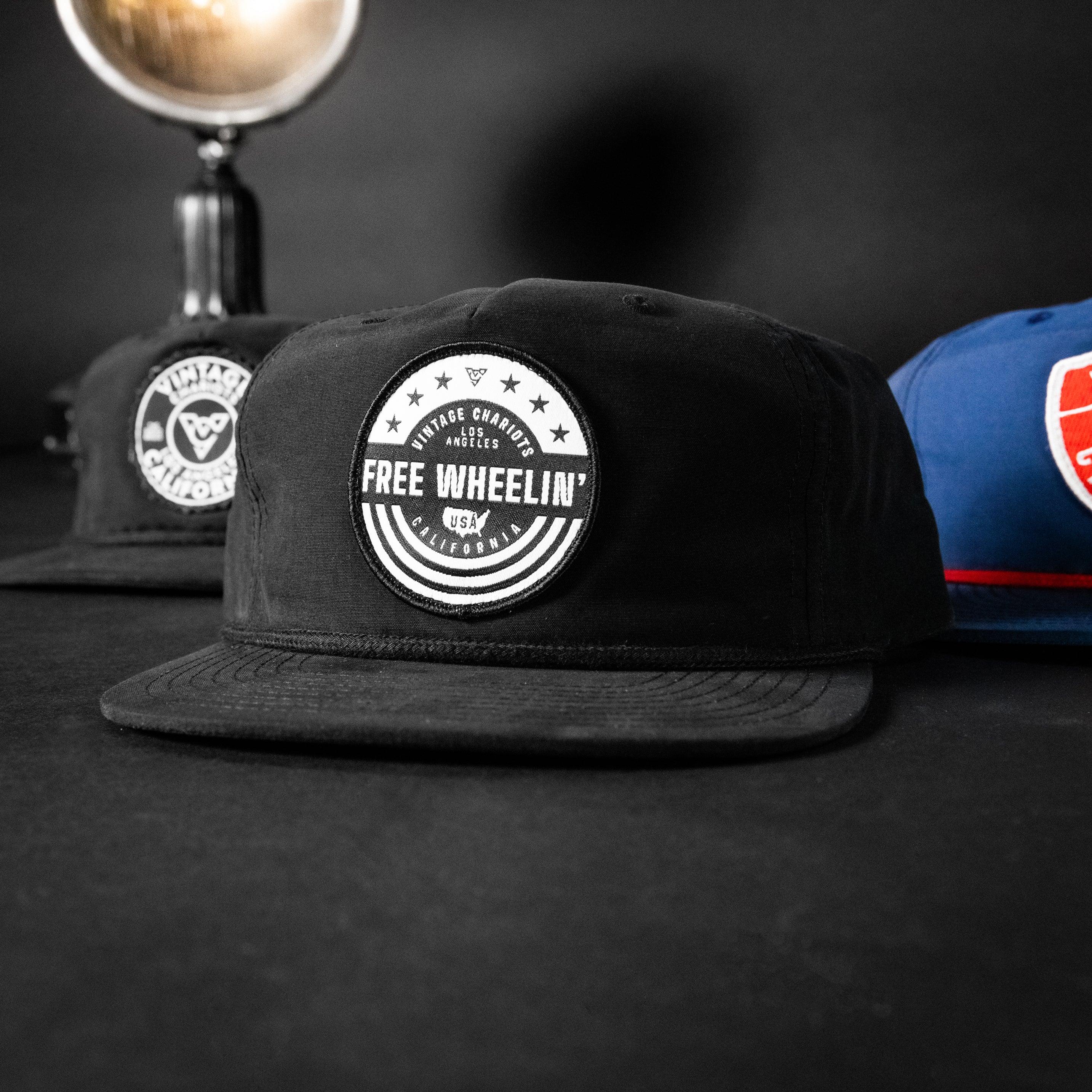 FREE WHEELIN' GRANDPA HAT (Black/Black Rope)