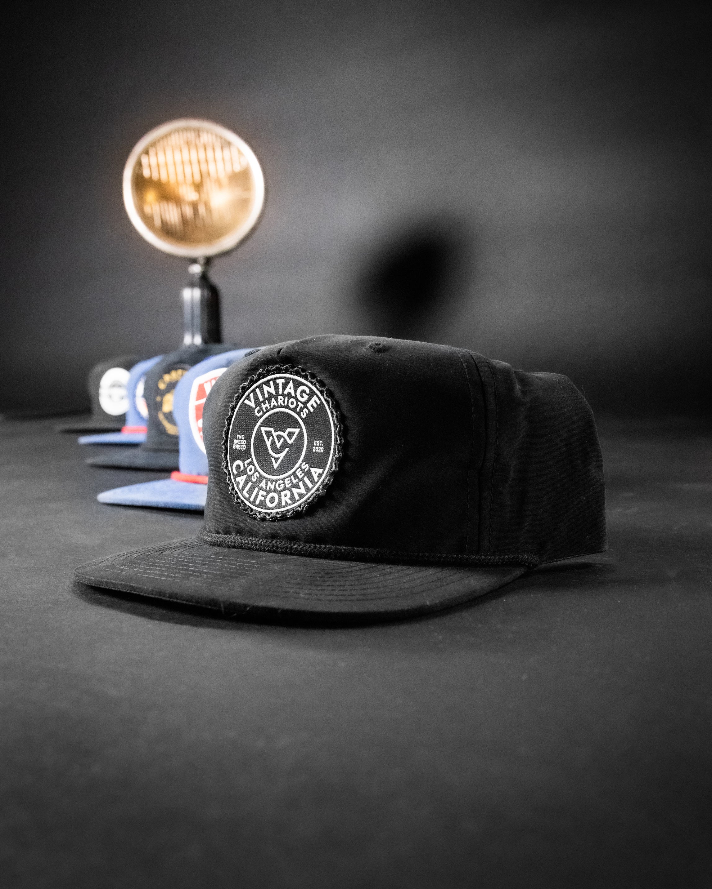 THE BOTTLE CAP GRANDPA HAT (Black/Black Rope)