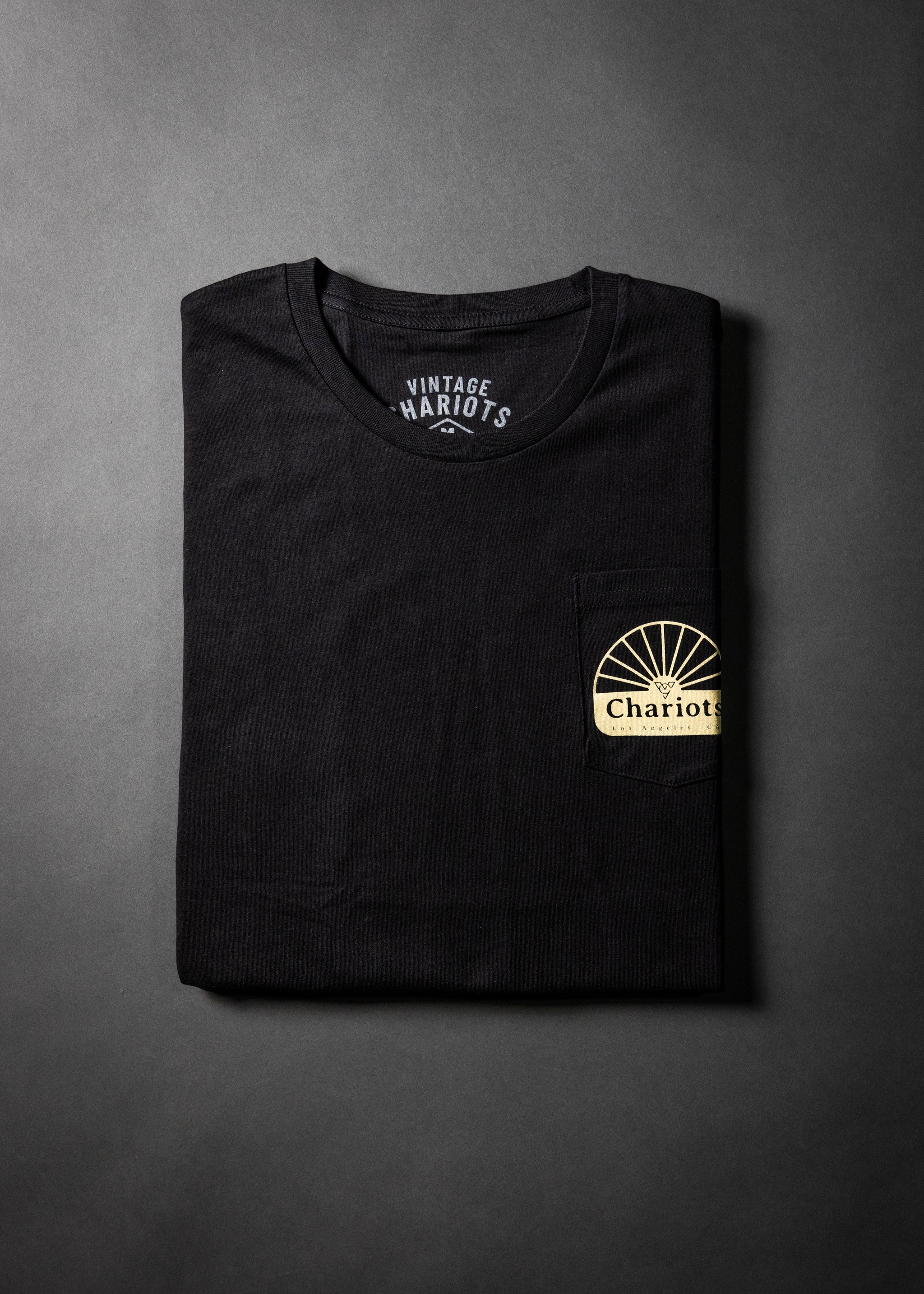CHARIOT WHEEL POCKET TEE (Black)