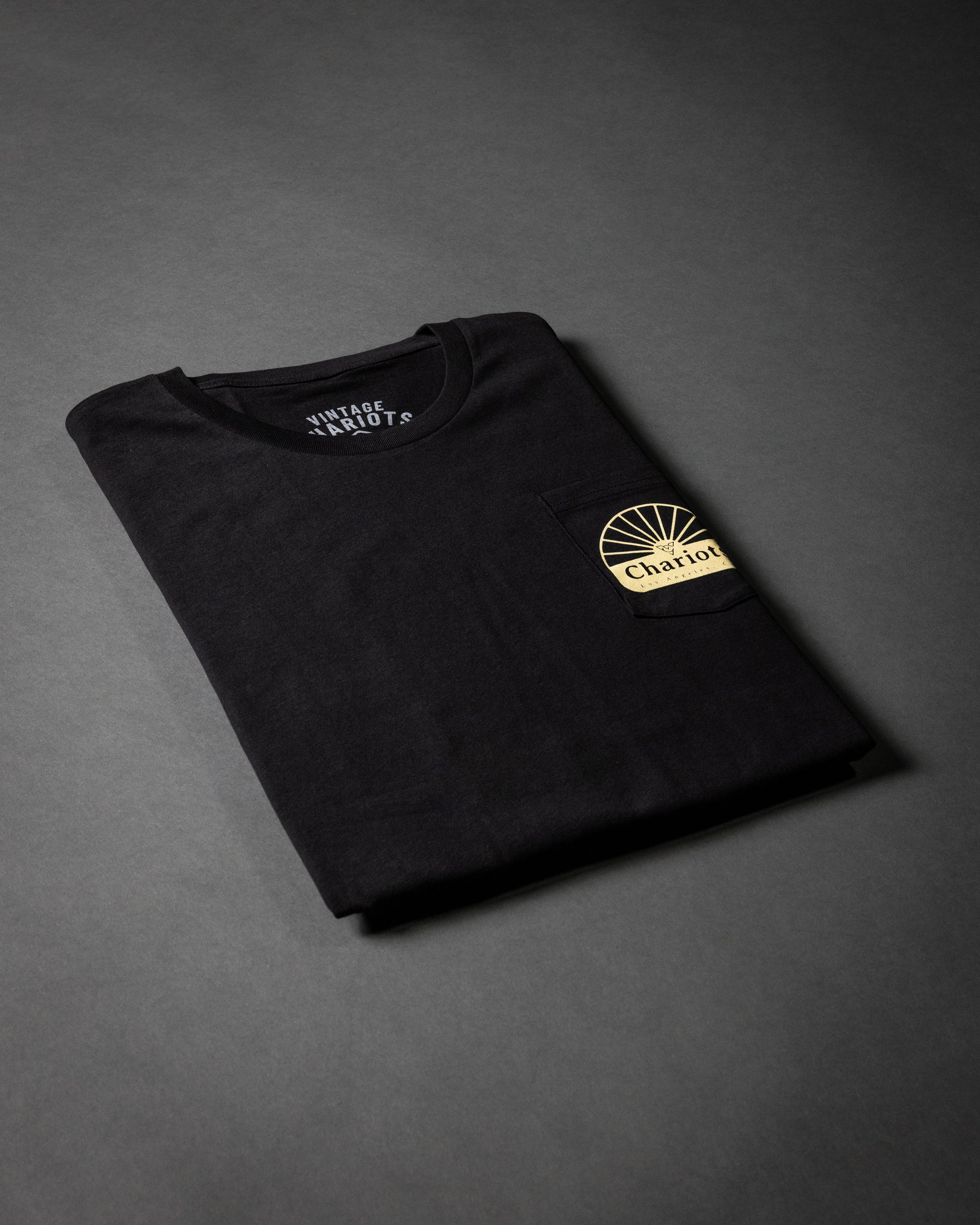 CHARIOT WHEEL POCKET TEE (Black)