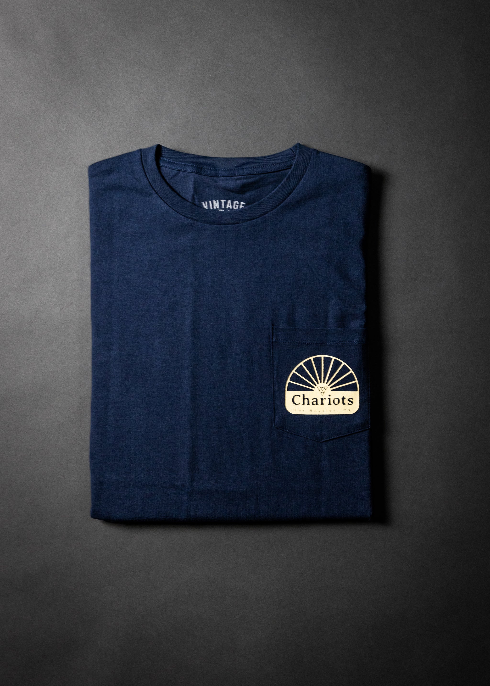 CHARIOT WHEEL POCKET TEE (Navy Blazer)
