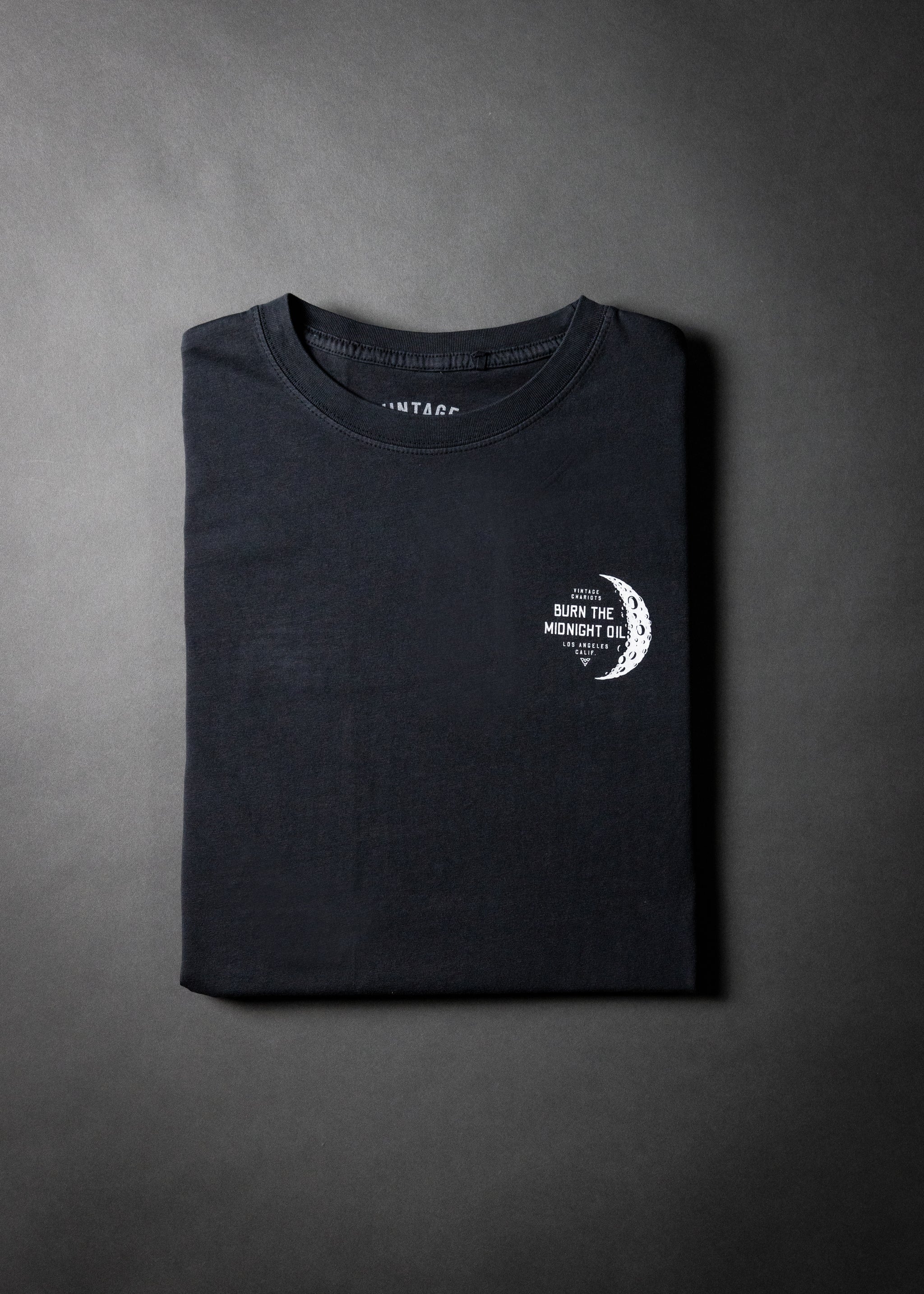 BURN THE MIDNIGHT OIL TEE (Pirate Black)